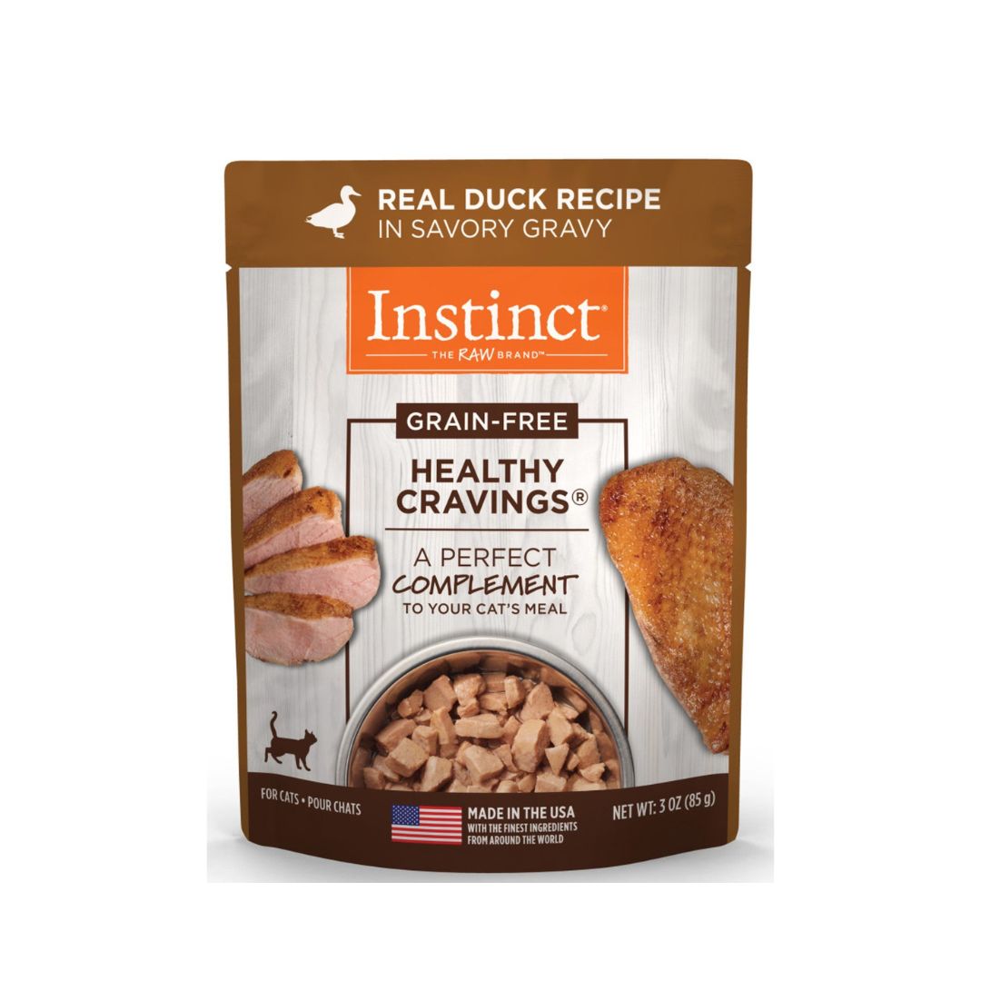 Instinct Cat 3oz Healthy Cravings Grain Free Real Duck Recipe In Savory Gravy Wet Cat Food Topper
