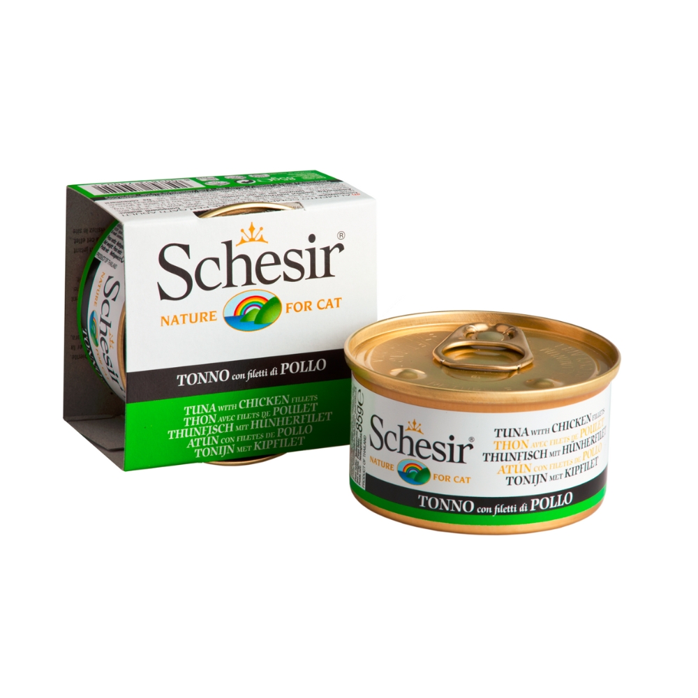 Schesir Cat 85g Tuna With Chicken Fillets Jelly Wet Cat Food