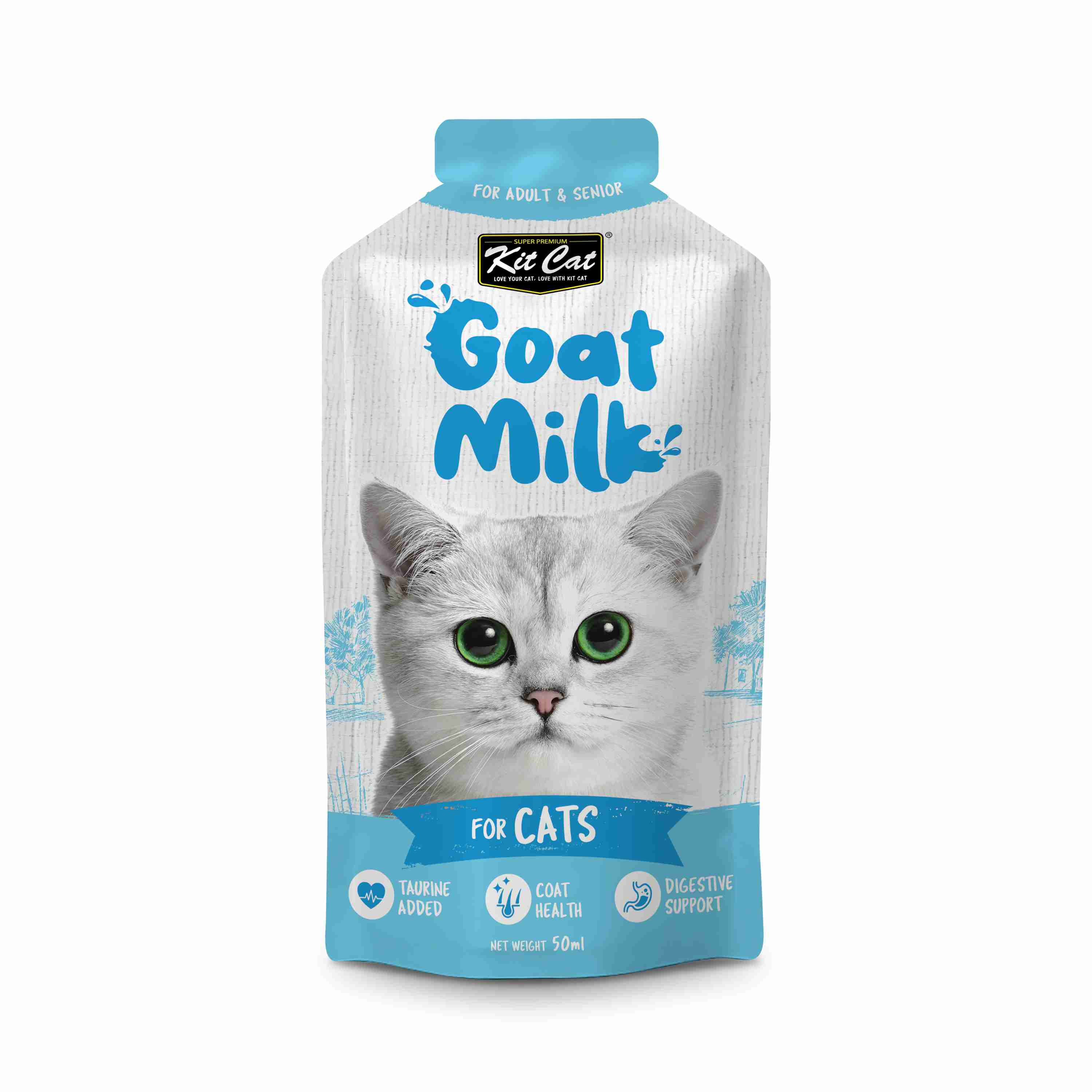 Kit Cat 50ml*6 Lactose-free Goat Milk Pouches For Cats