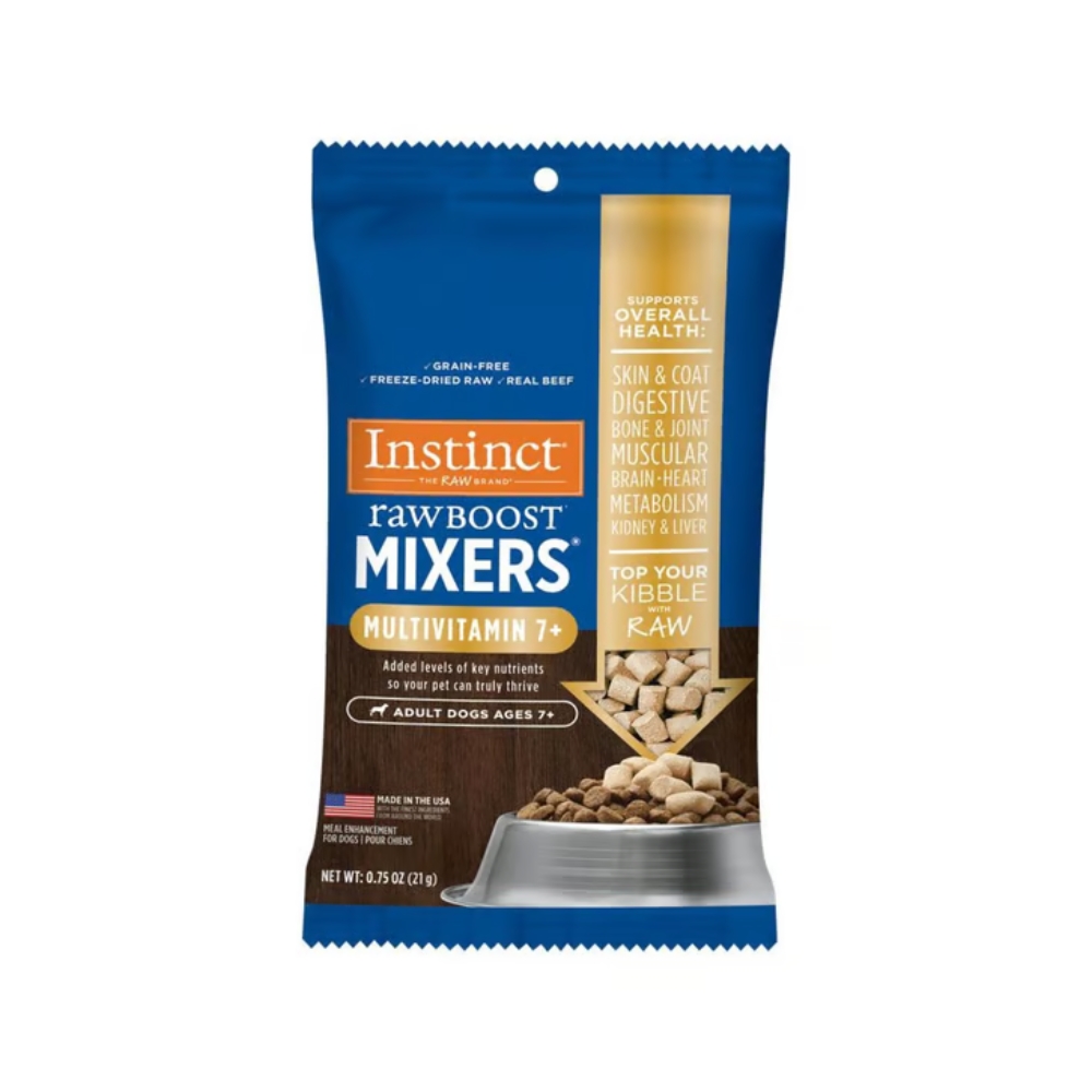 Instinct Dog 0.75oz Raw Boost Mixers Freeze Dried Adult 7+ Multivitamin Dog Food Topper