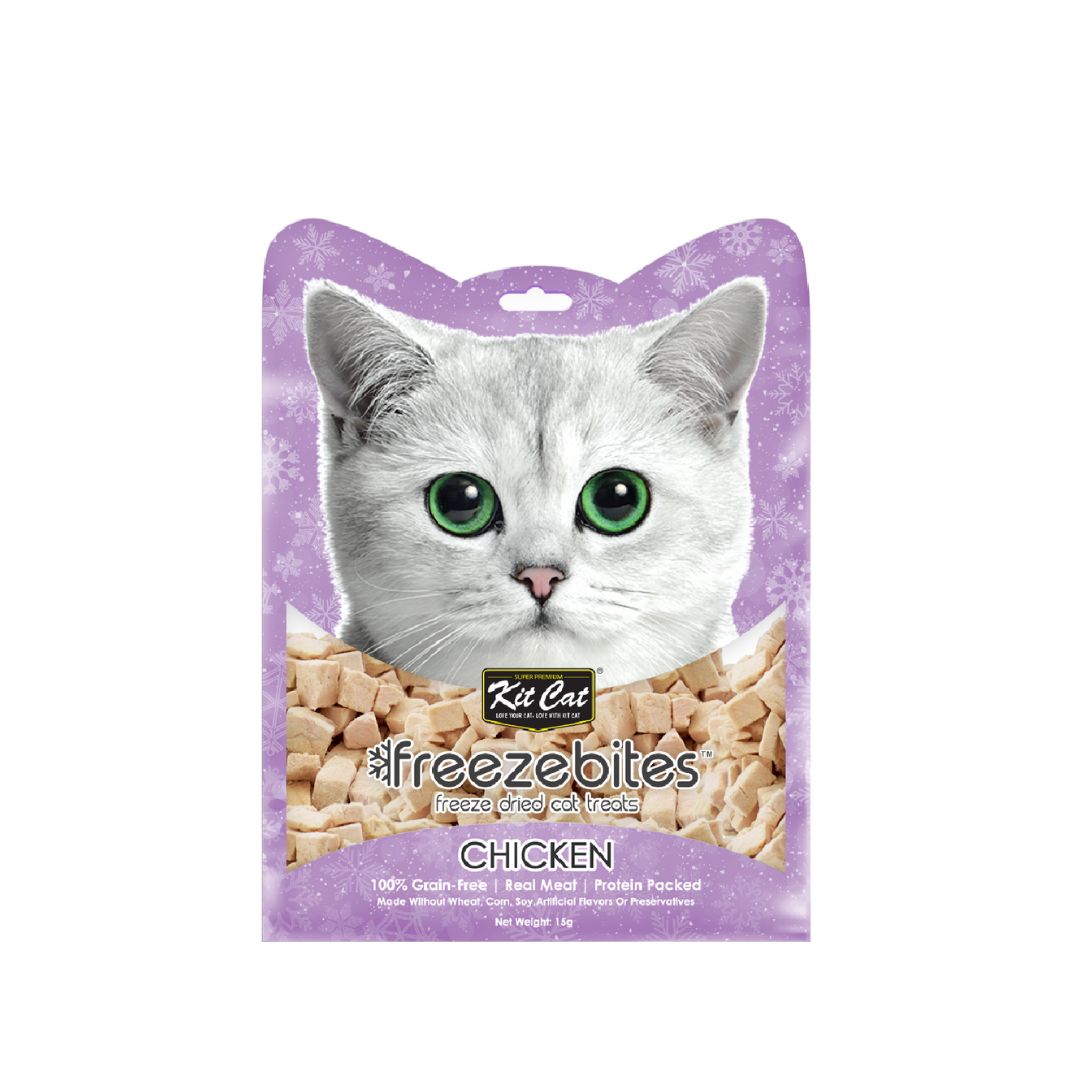 Kit Cat Freeze Bites Chicken 15g Freeze Dried Cat Treat - Singapore's ...