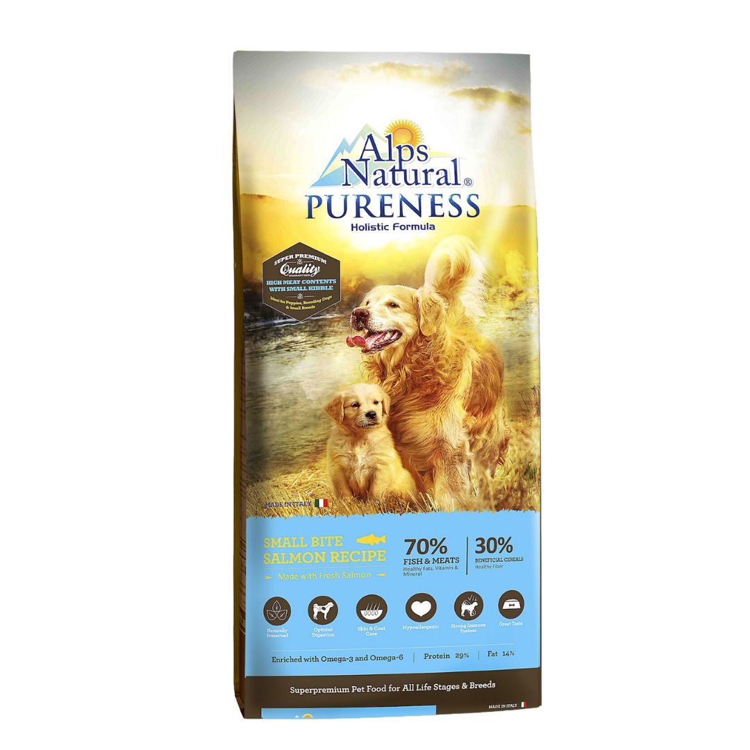 Alps Natural Pureness 13kg Small Bites Salmon Recipe Dry Dog Food
