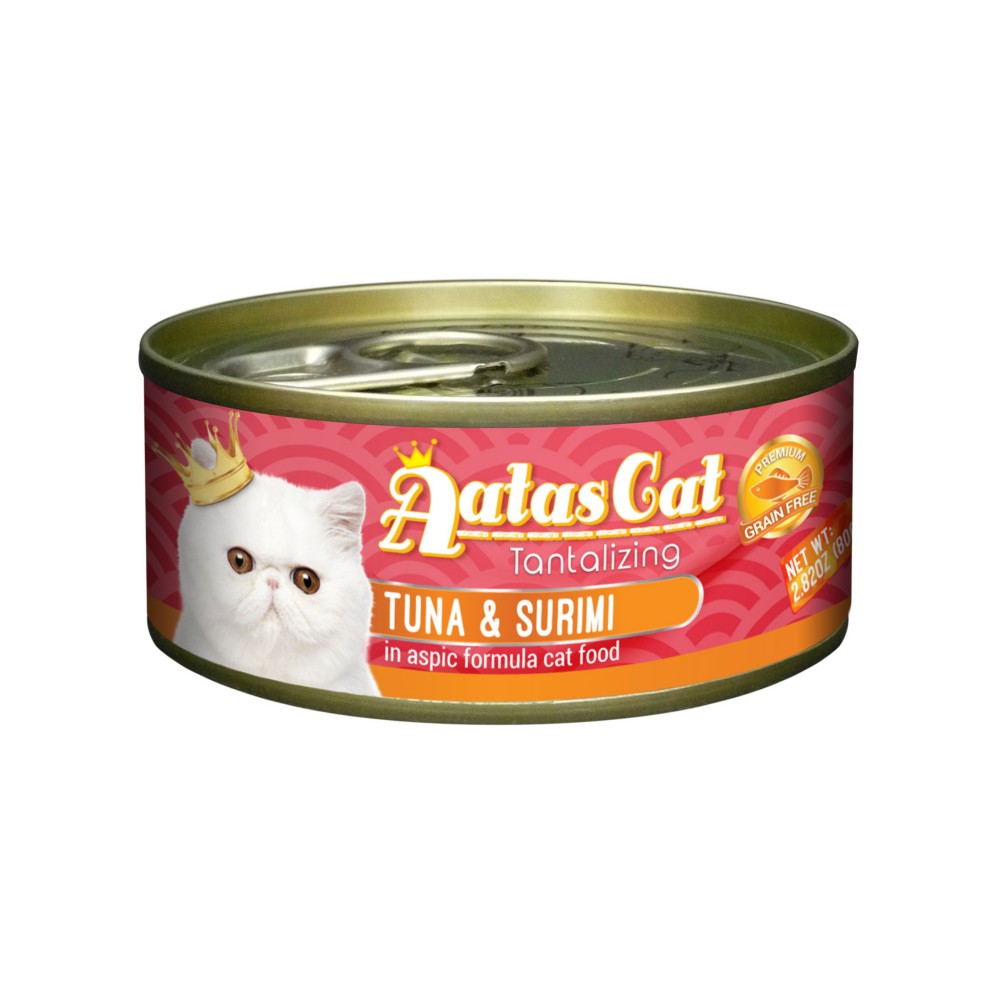 Aatas Cat 80g Tantalizing Tuna & Surimi In Aspic Cat Wet Canned Food