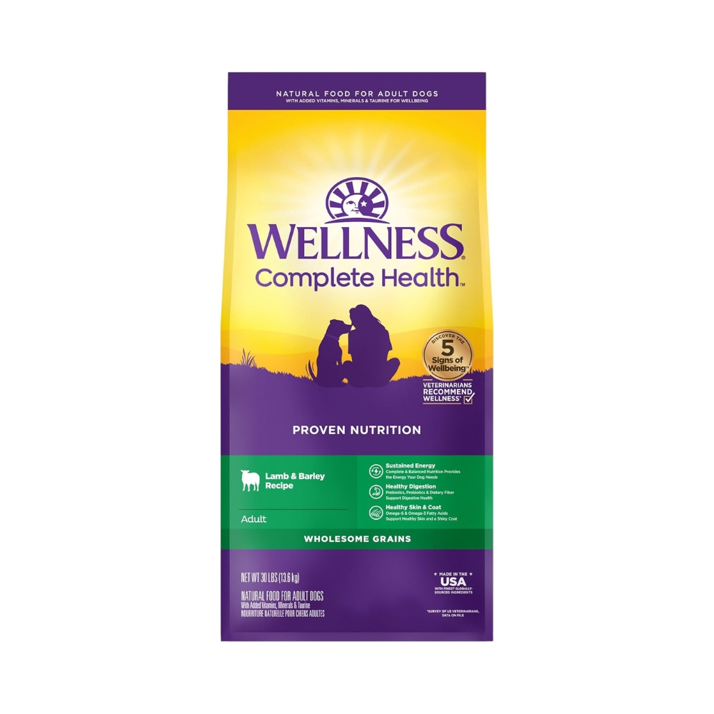 Wellness Dog 13.6kg (30lb) Complete Health Lamb & Barley Recipe Dry Dog Food