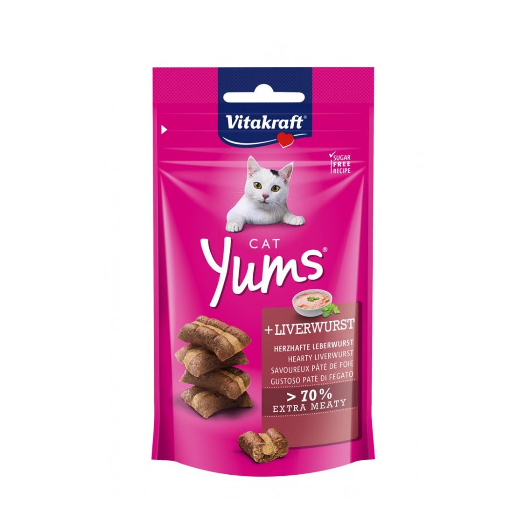 Vitakraft Cat 40g Yums Liver Sausage Cat Treats