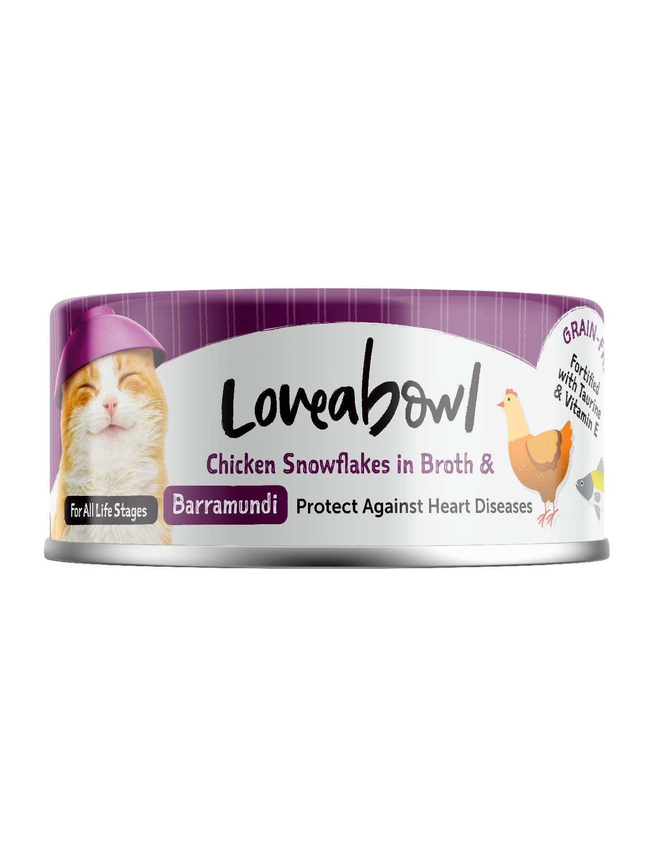 Loveabowl Cat 70g Chicken Snowflakes In Broth With Barramundi Cat Wet Canned Food
