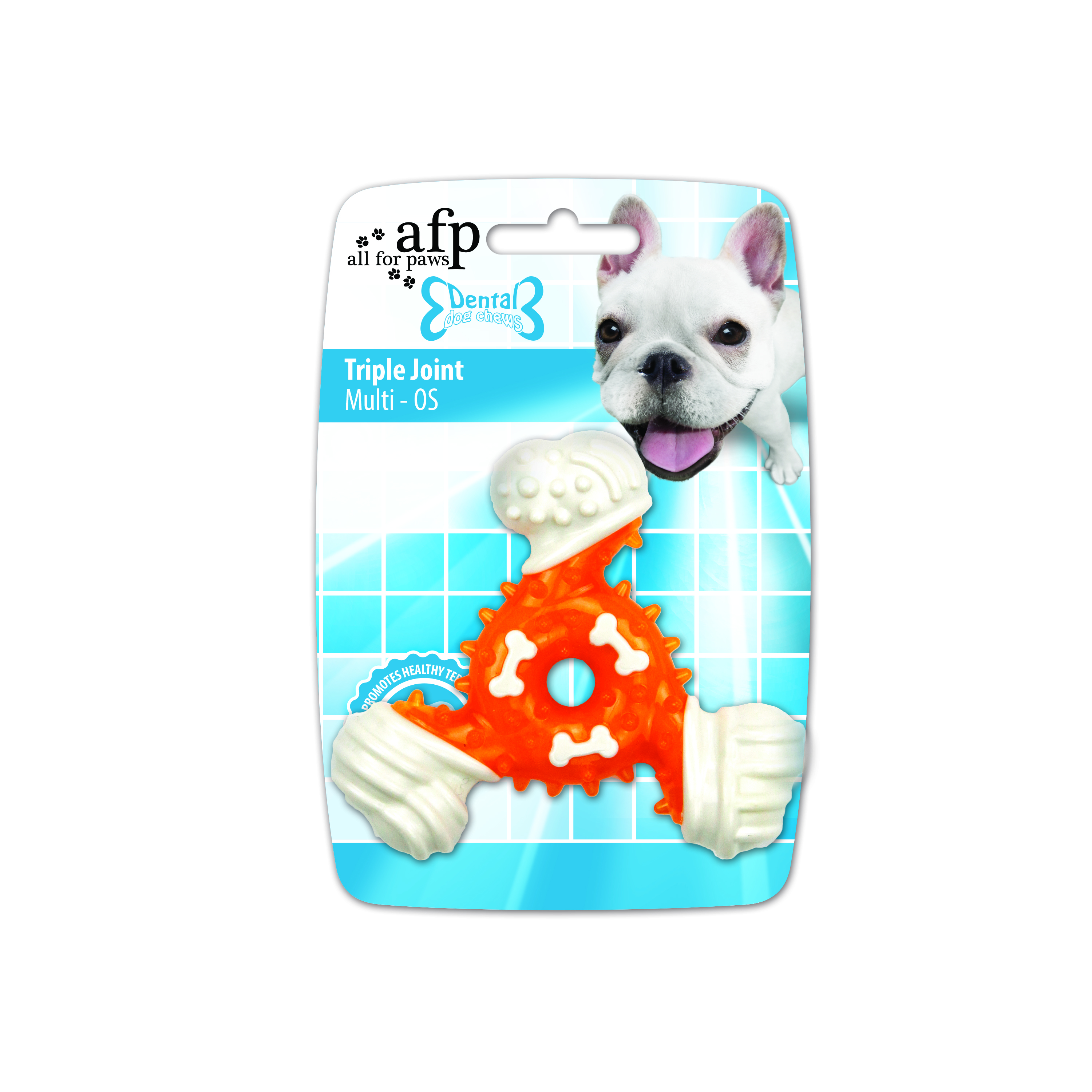 Afp Dental Chews Dental Triple Joint Orange Dog Toy