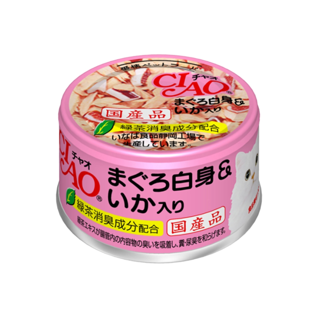 Ciao Can 85g White Meat Tuna With Cuttlefish In Jelly Wet Cat Food