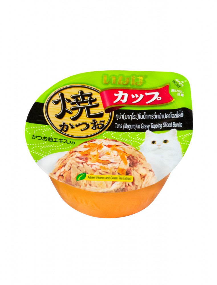 Ciao Grilled Cup 70g Tuna Maguro Topping Sliced Bonito In Gravy Wet Cat Food