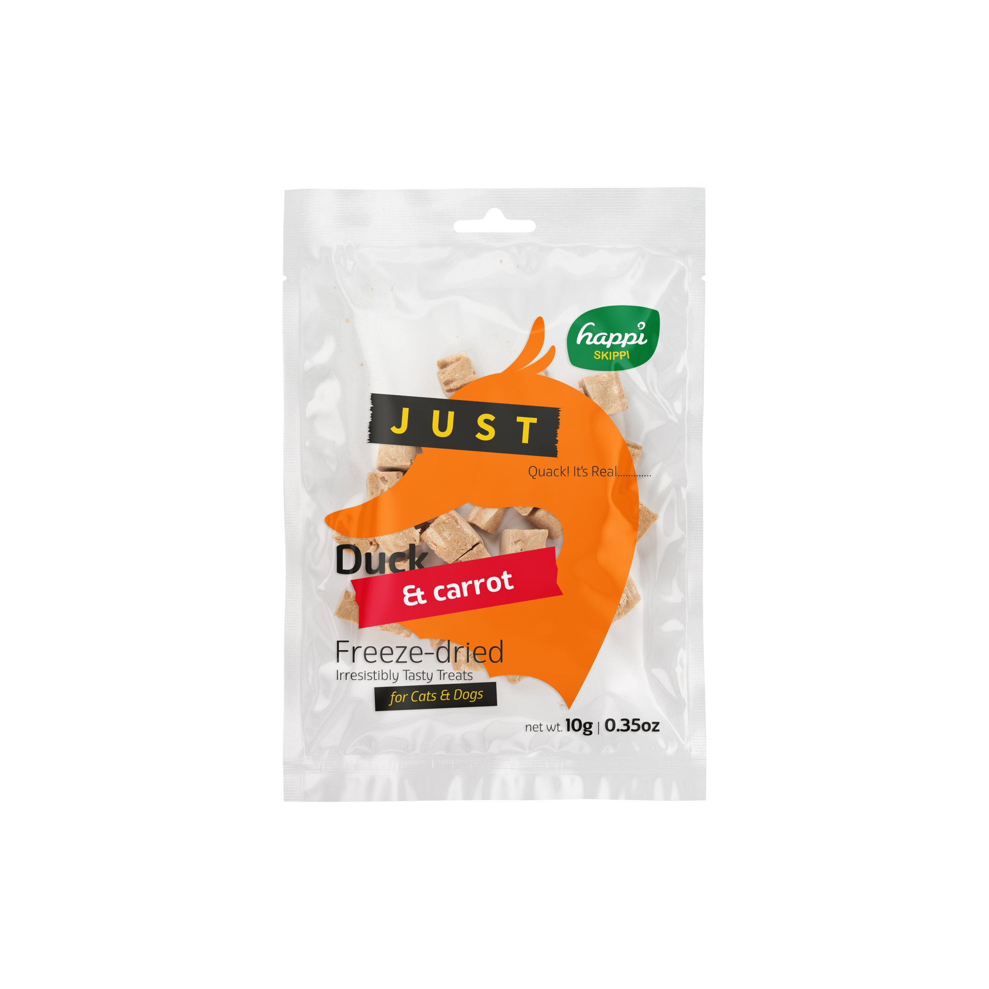 Happi Skippi 10g Just Freeze-dried Treat Duck & Carrot For Cats And Dogs
