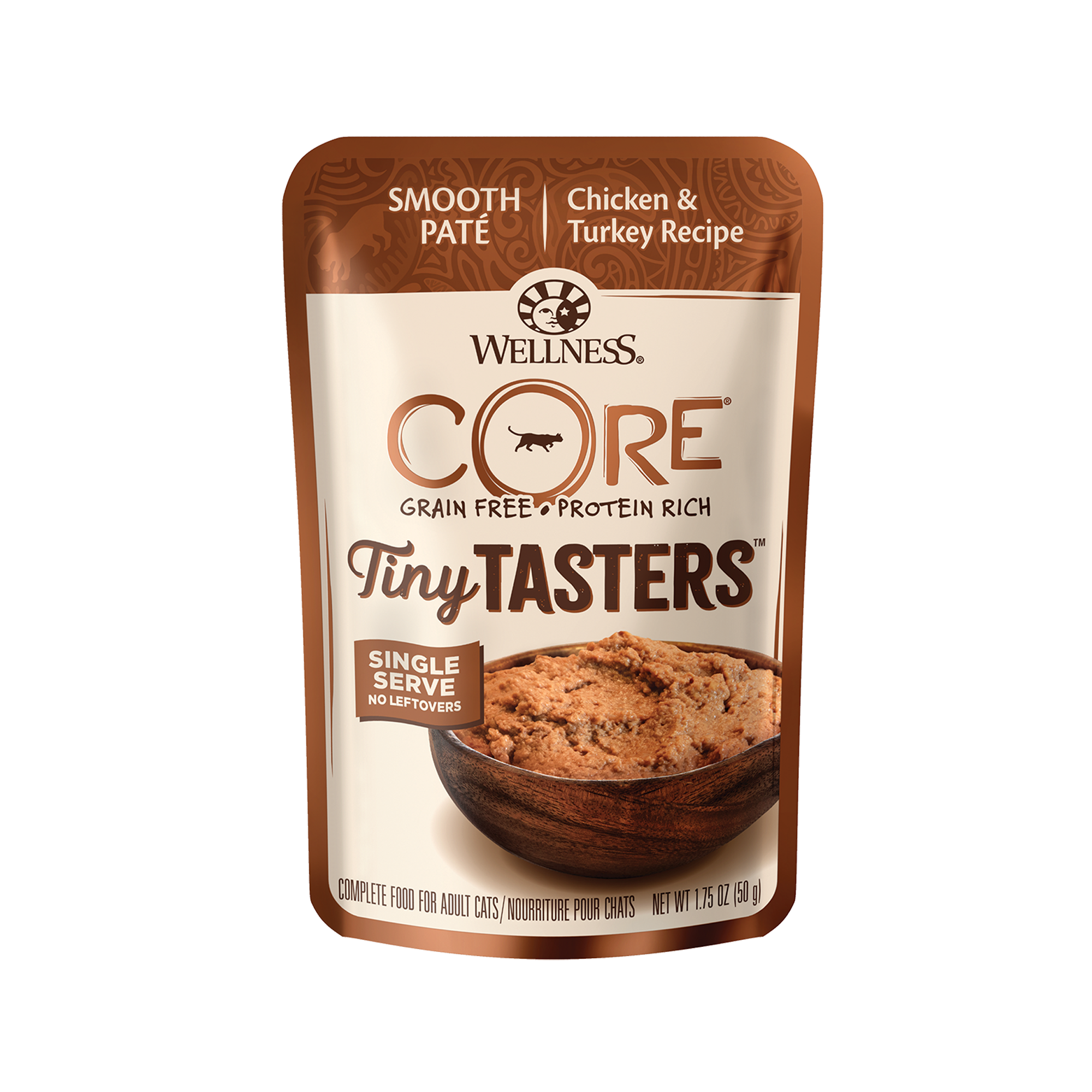 Wellness Core Cat 50g Tiny Tasters Smooth Pate Chicken & Turkey Wet Cat Food