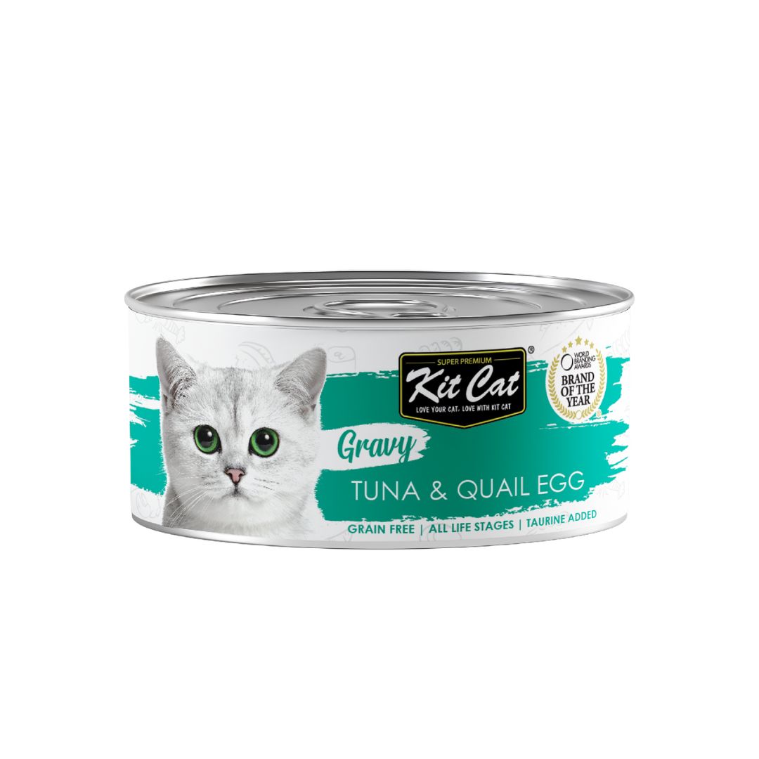 Kit Cat 70g Gravy Canned Tuna & Quail Egg Wet Cat Food