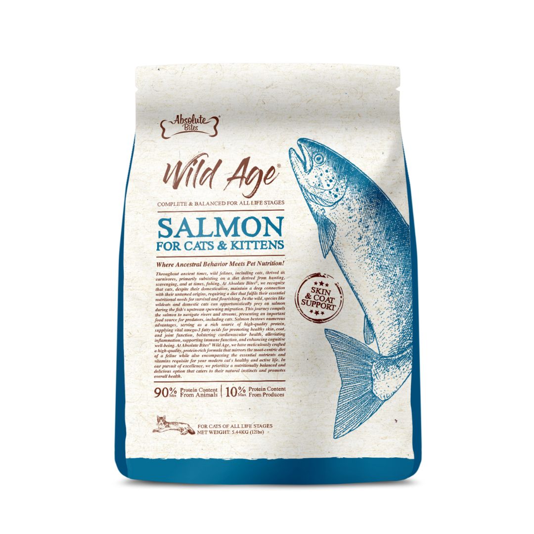 Absolute Bites Cat Wild Age 5.44kg Salmon Dry Cat Food