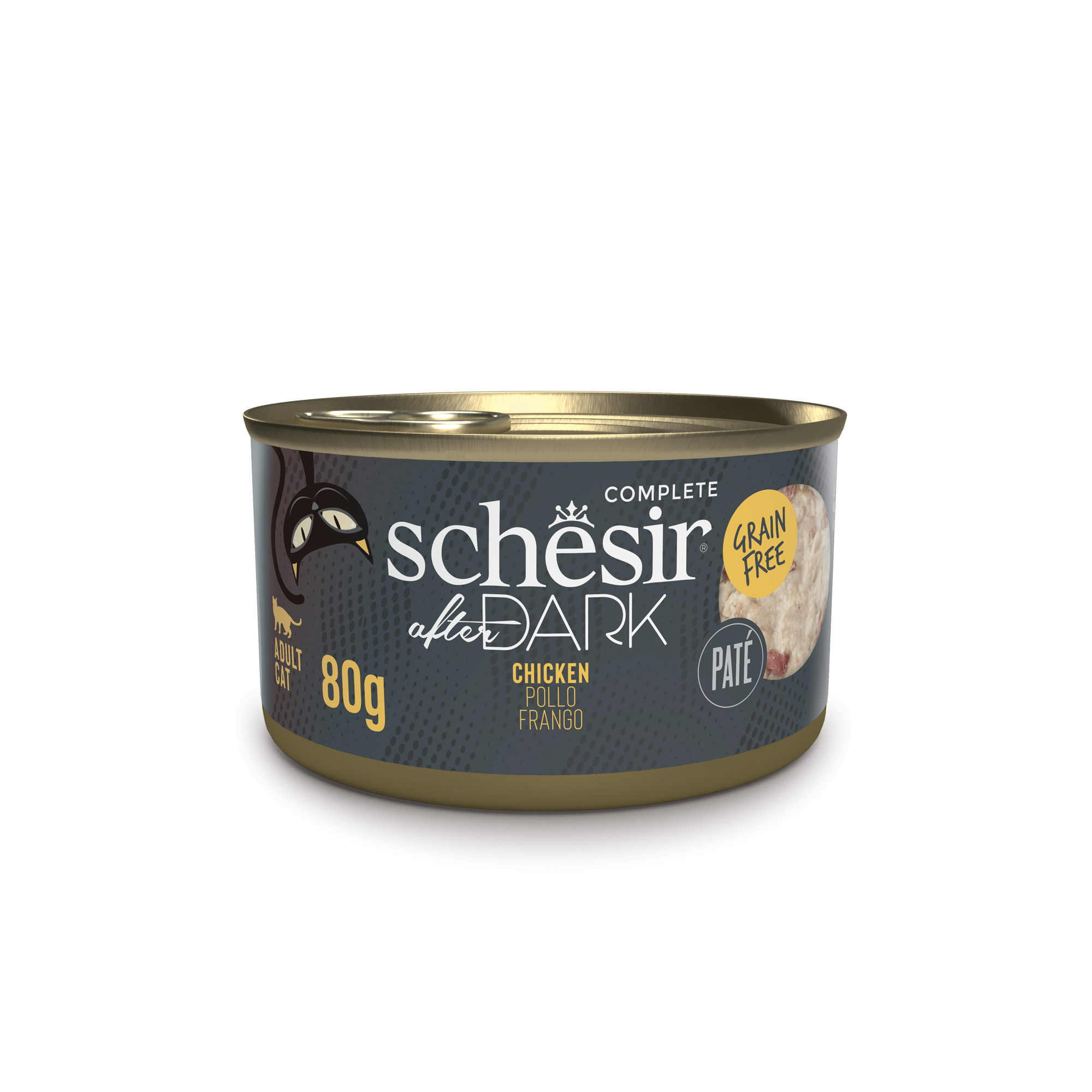 Schesir Cat 80g After Dark Pate Chicken Wet Cat Food