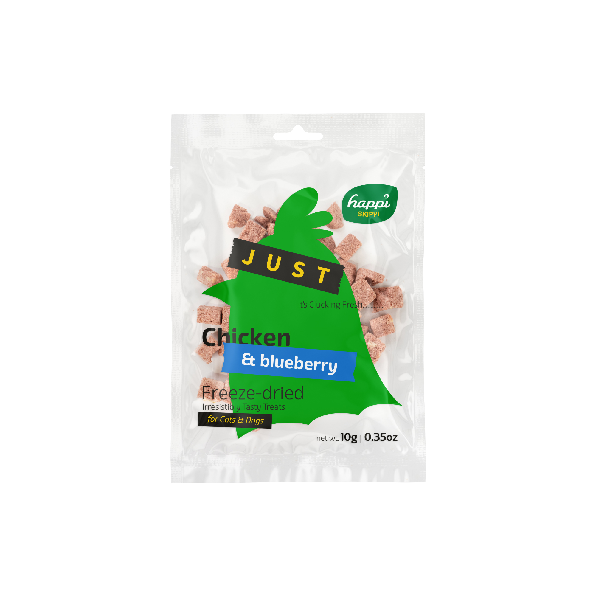 Happi Skippi 10g Just Freeze-dried Treat Chicken & Blueberry For Cats And Dogs