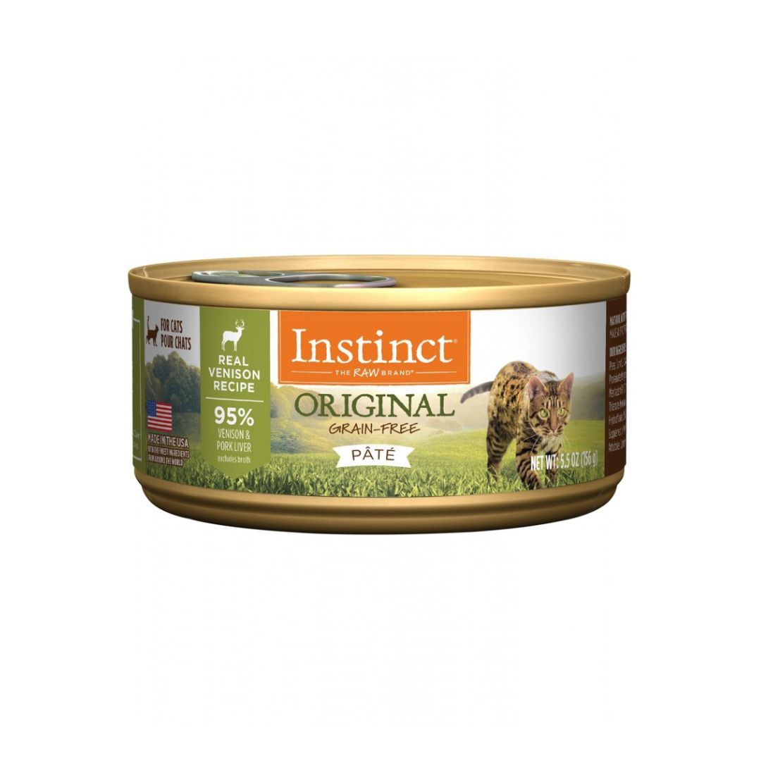 Instinct Cat Original 85g Grain Free Pate Real Venison Recipe Wet Cat Food