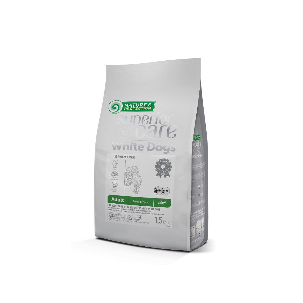 Nature's Protection Dog 1.5kg Superior Care White Dogs Insect Small Breed Dry Dog Food