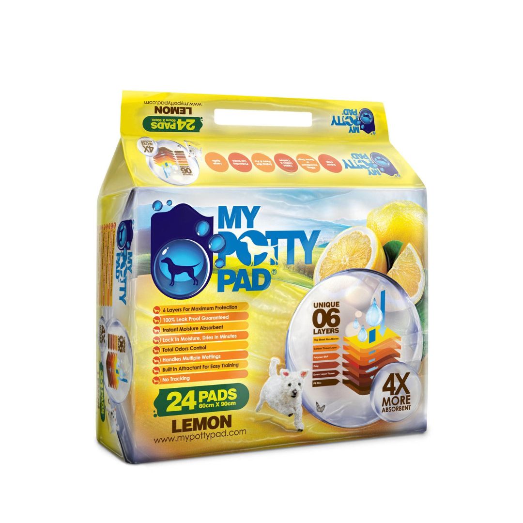 My Potty Pad Dog Pee Pad Lemon Large 24 Pieces