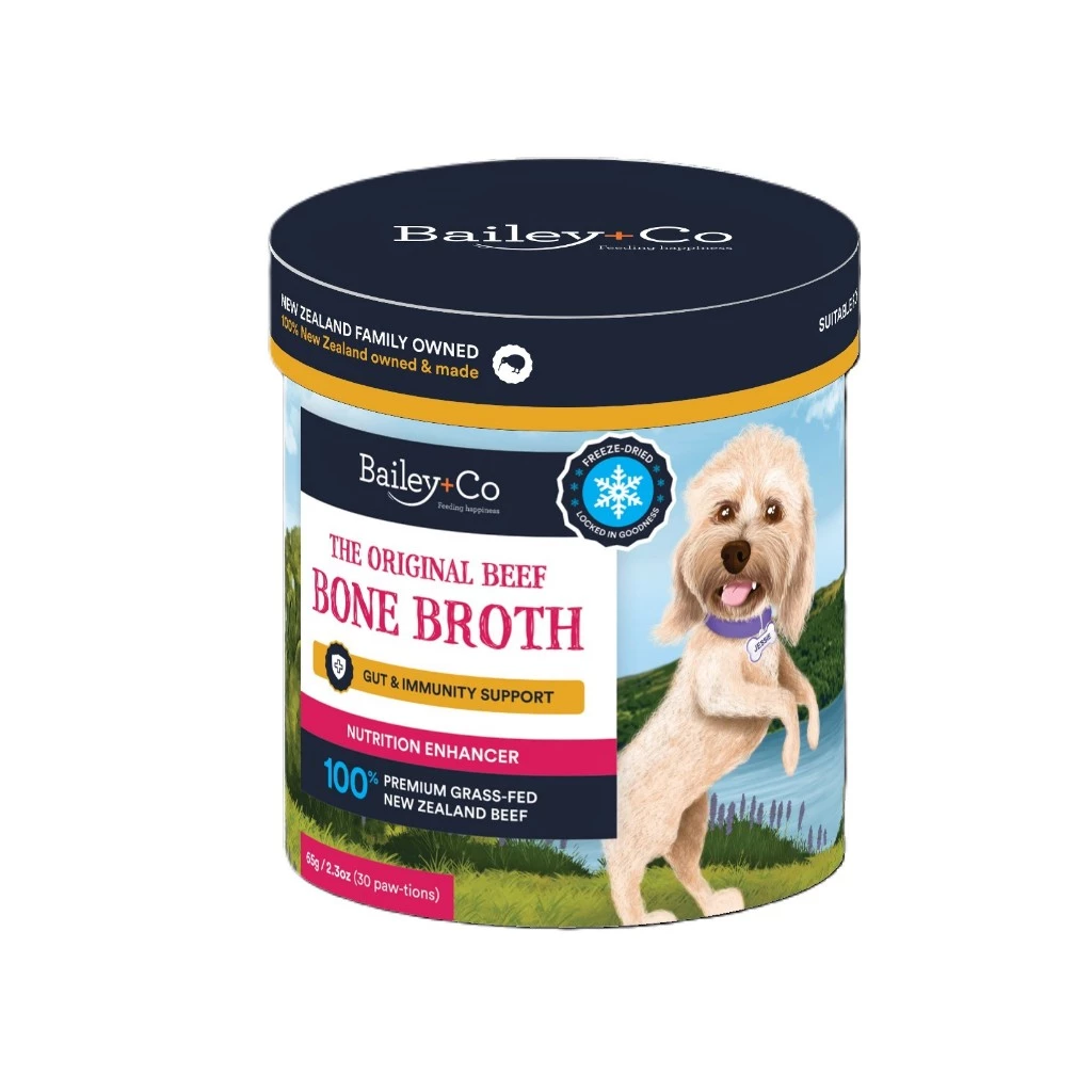 Bailey+co 65g Dissolvable Gut & Immunity Support Original Bone Broth For Dogs & Cats