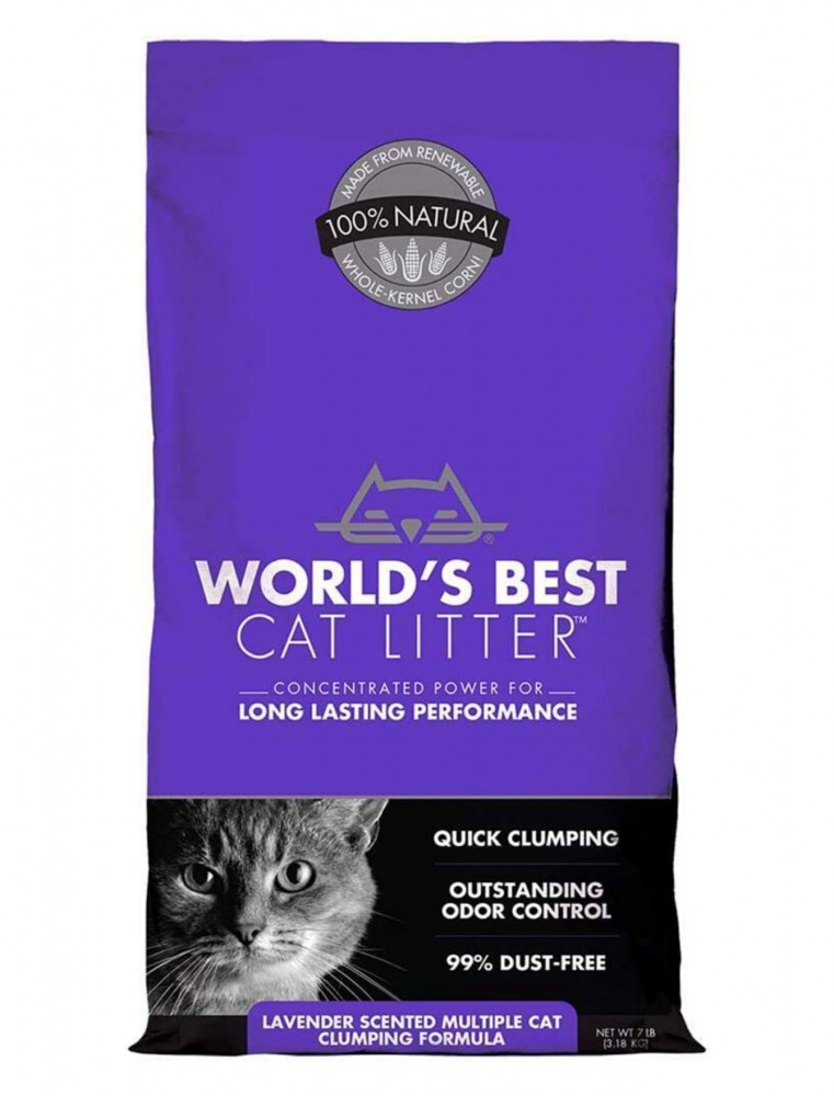 World's Best Cat Litter 14lb/6.35kg Multiple Cat Formula Lavender Scented Cat Litter