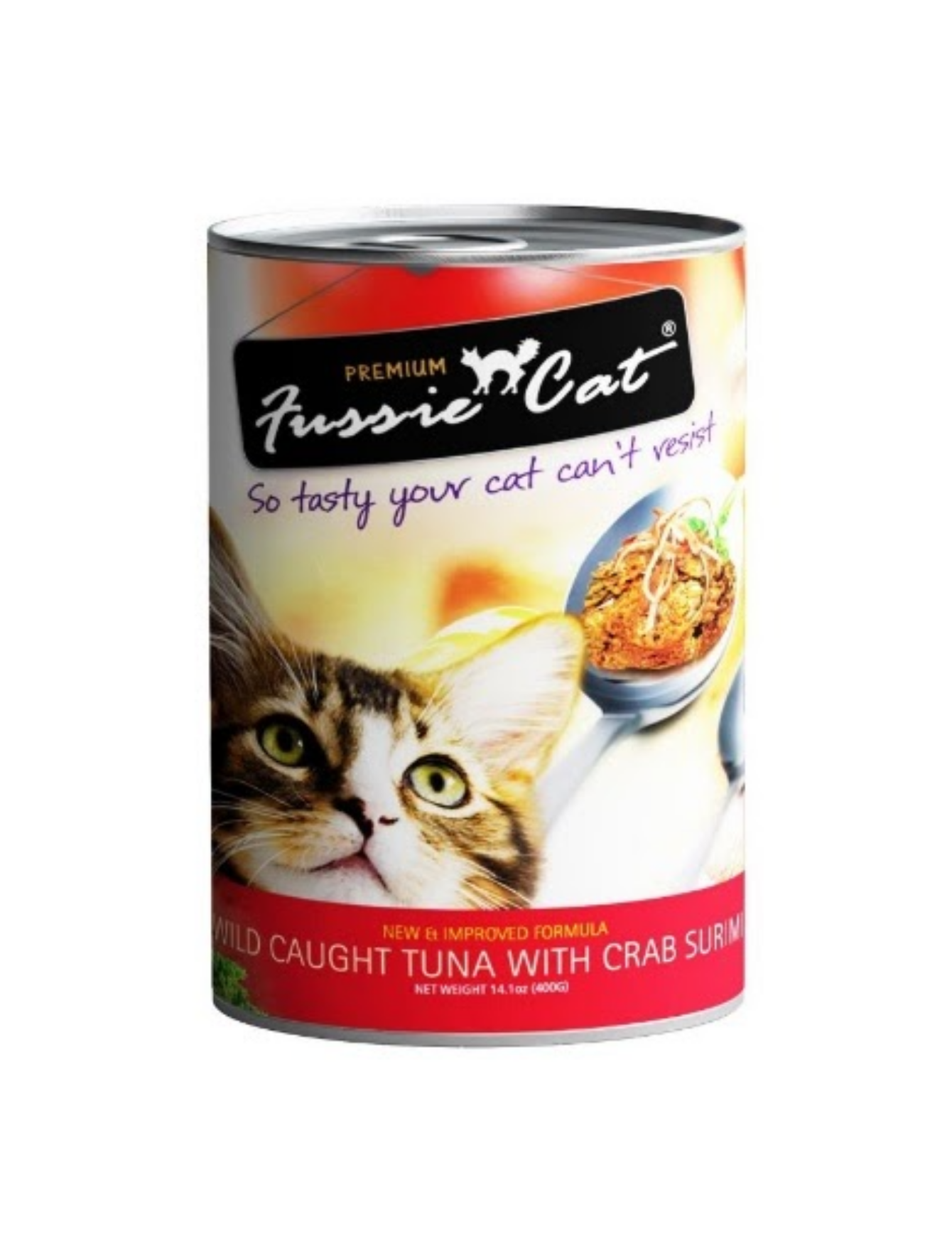 Fussie Cat 400g Wild Caught Tuna With Crab Surimi Wet Cat Food