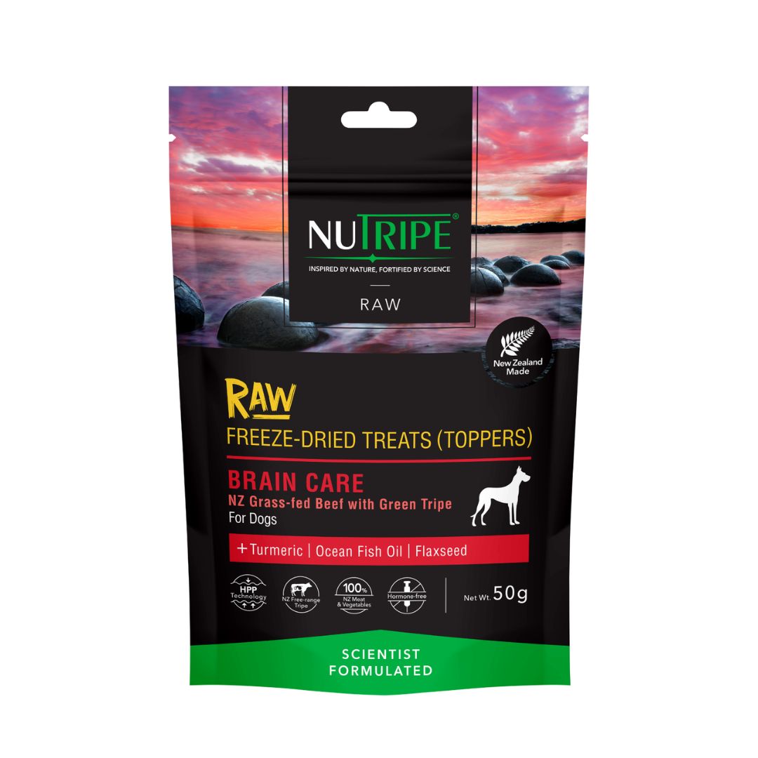 Nutripe Raw Dog 50g Freeze Dried Treat Brain Care Dog Topper