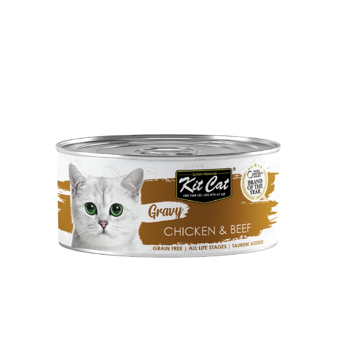 Kit Cat Gravy Canned 70g Tuna Beef Wet Cat Food Singapore s