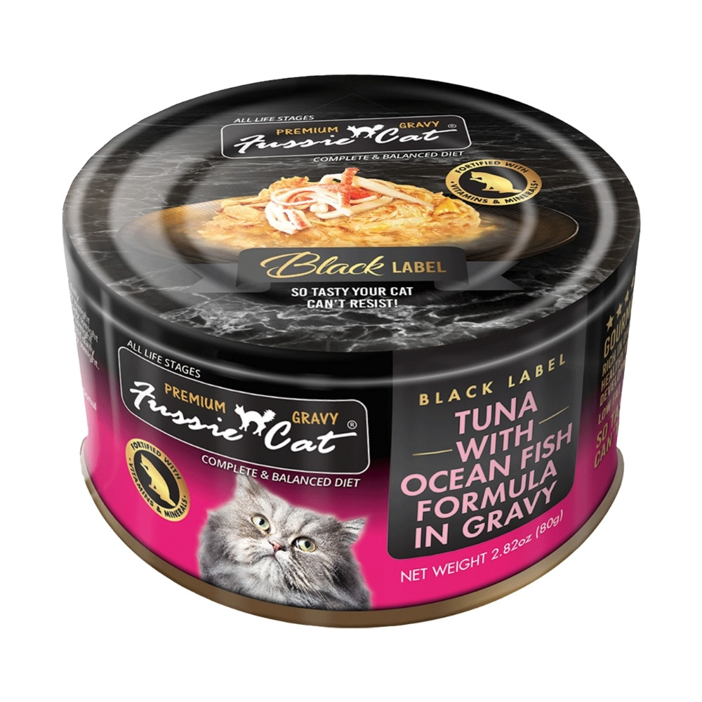 Fussie Cat Premium Gravy 80g Tuna With Ocean Fish Wet Cat Food