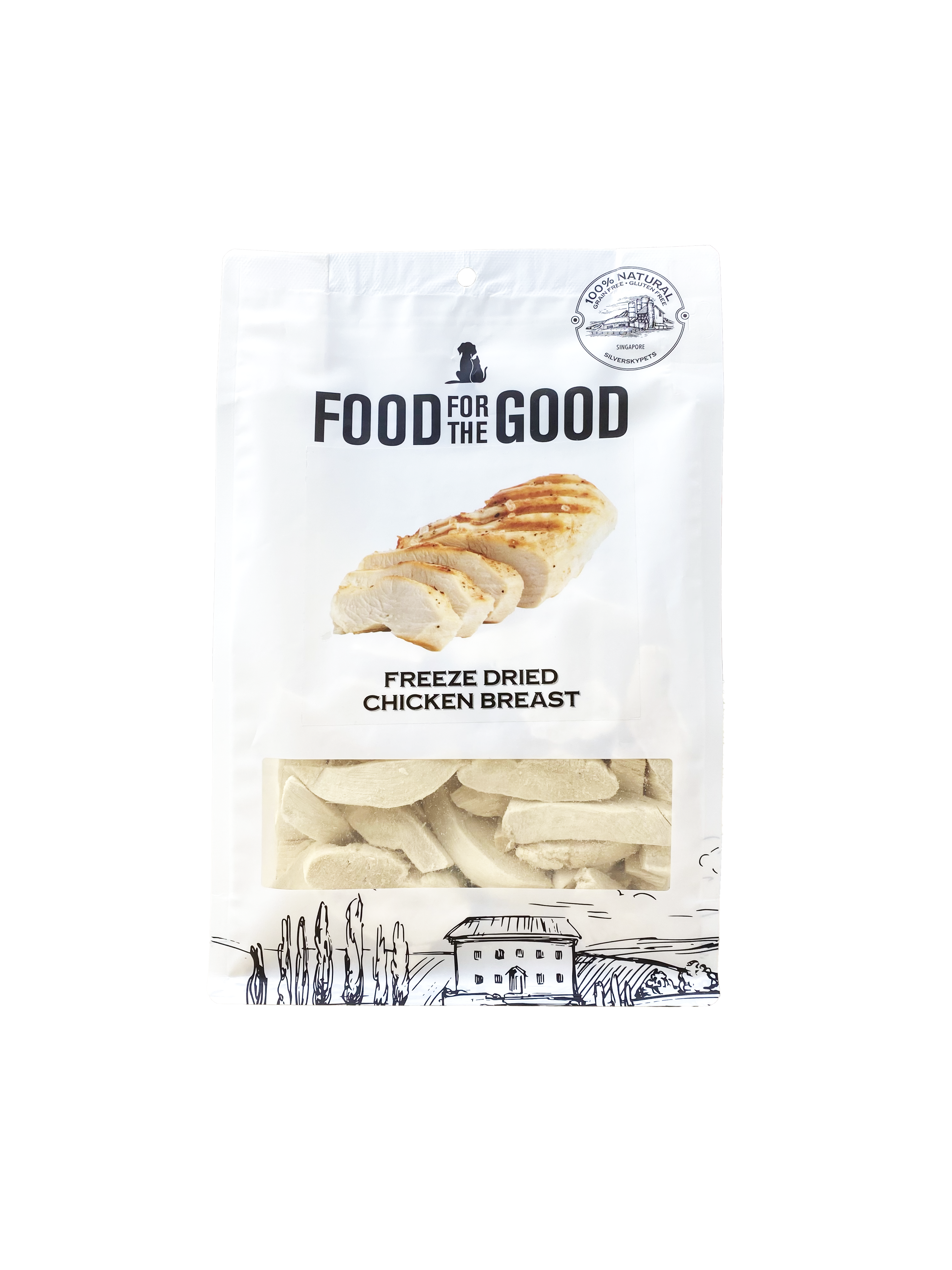 Food For The Good Freeze Dried Chicken Breast Dog & Cat Treats 250g