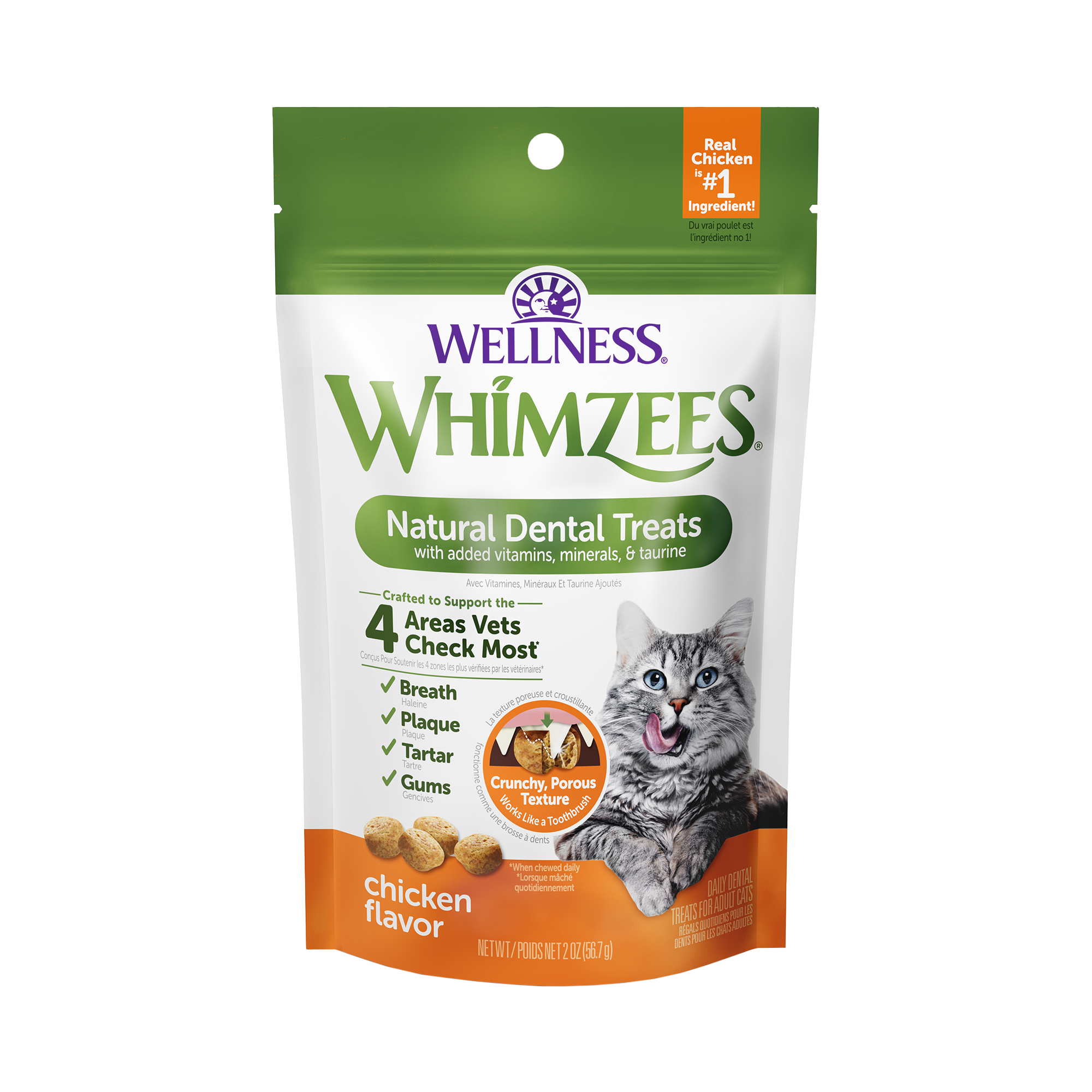 Whimzees Cat 2oz Chicken Flavour Dental Treats For Cats
