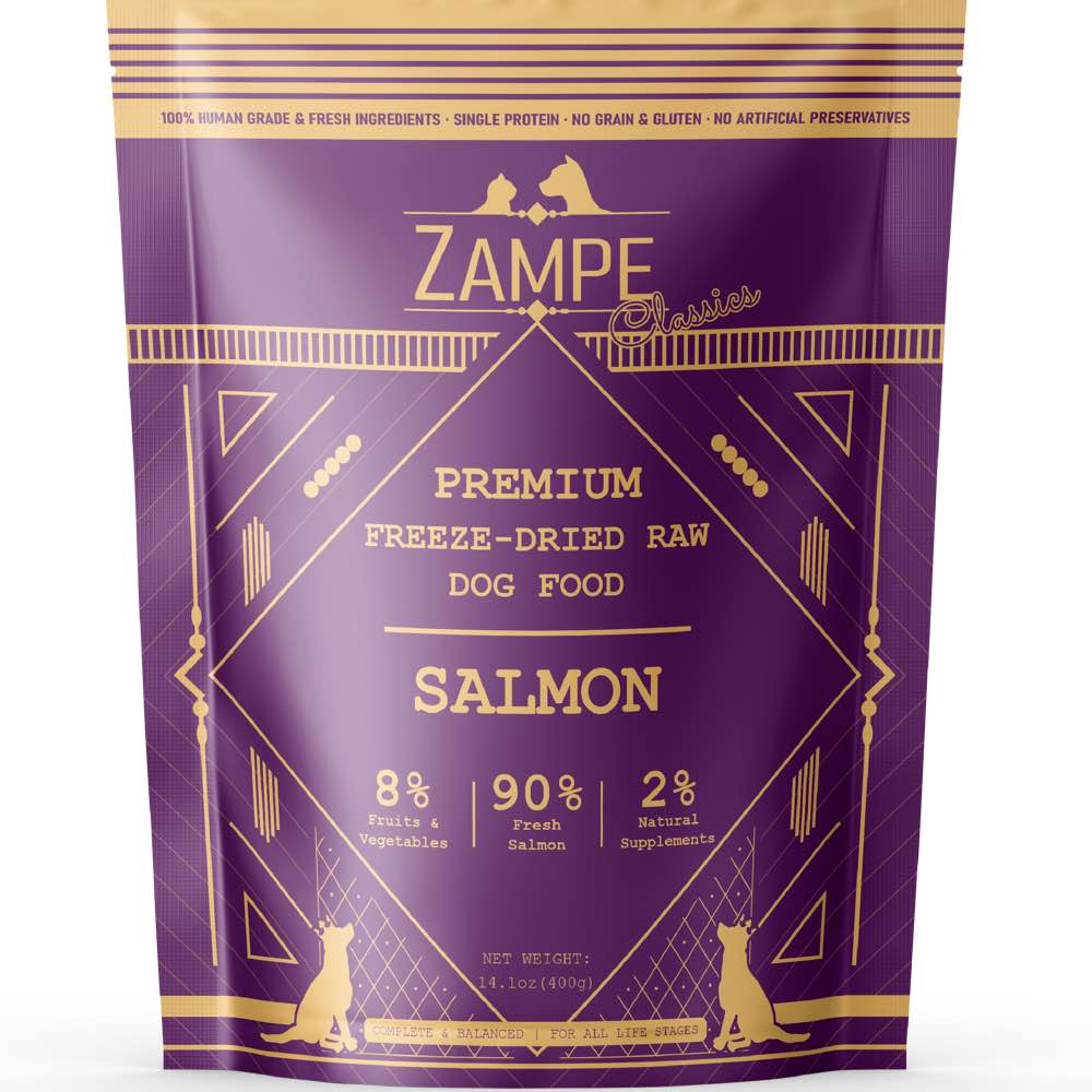 Zampe Dog 400g Freeze Dried Raw Salmon Slider Raw Dog Food
