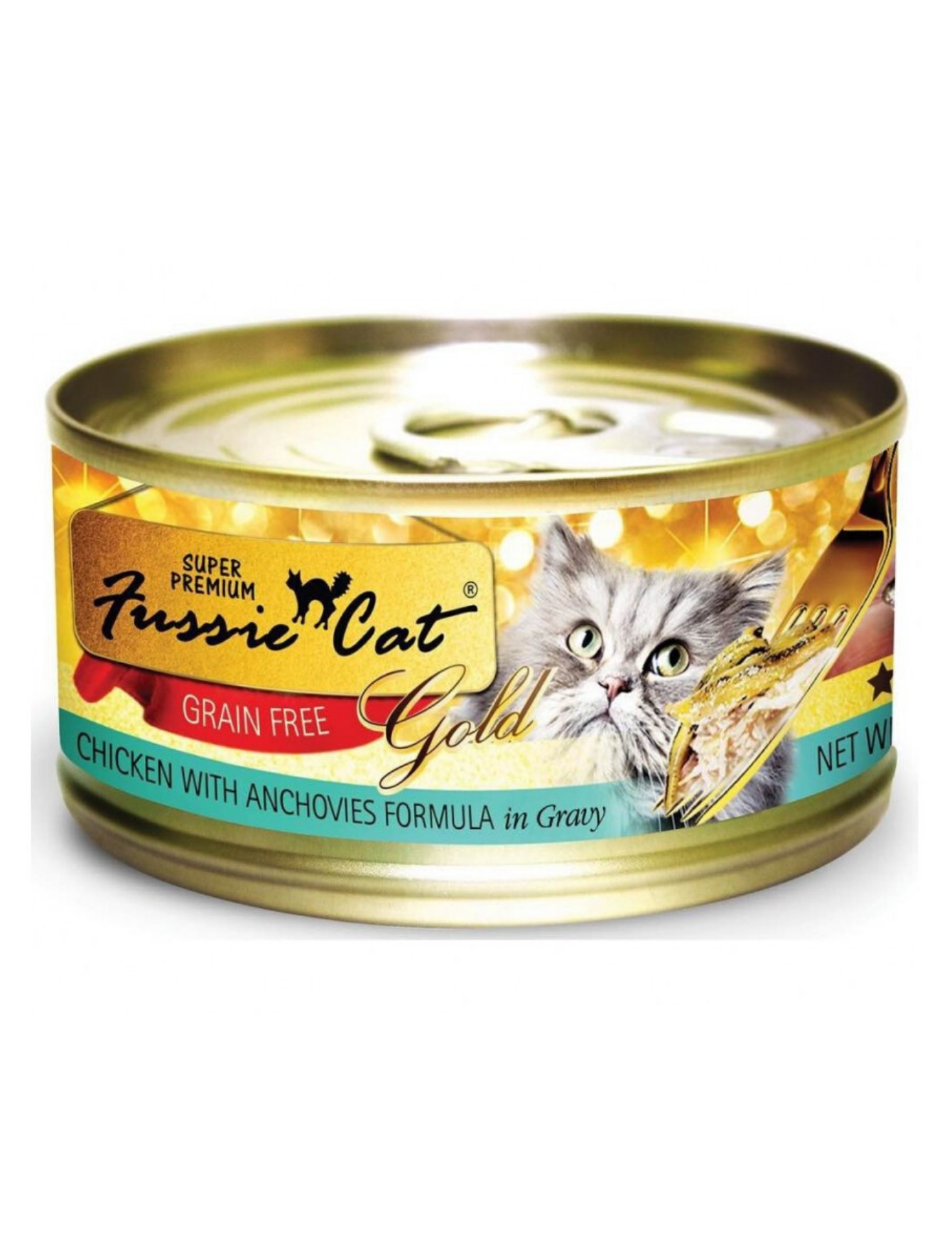 Fussie Cat Super Premium Gold Label 80g Chicken With Anchovies Wet Cat Food