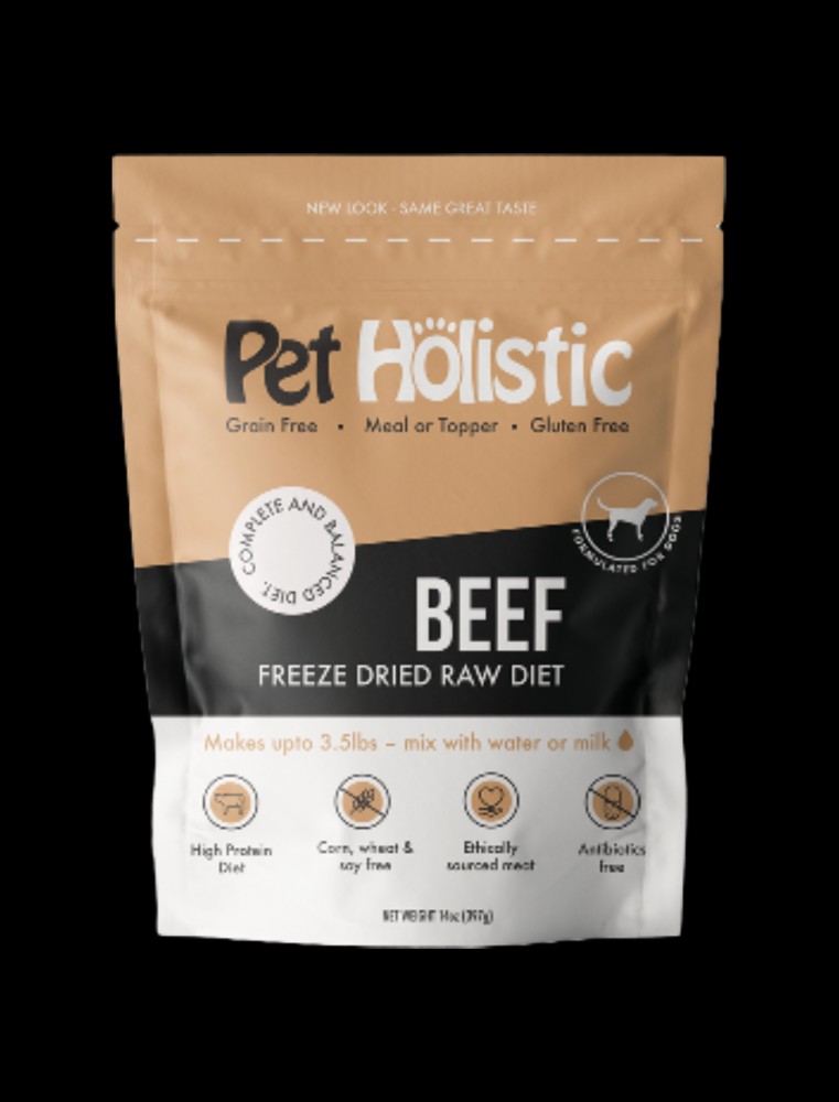 Pet Holistic Freeze Dried Canine Beef Raw Diet 14oz 