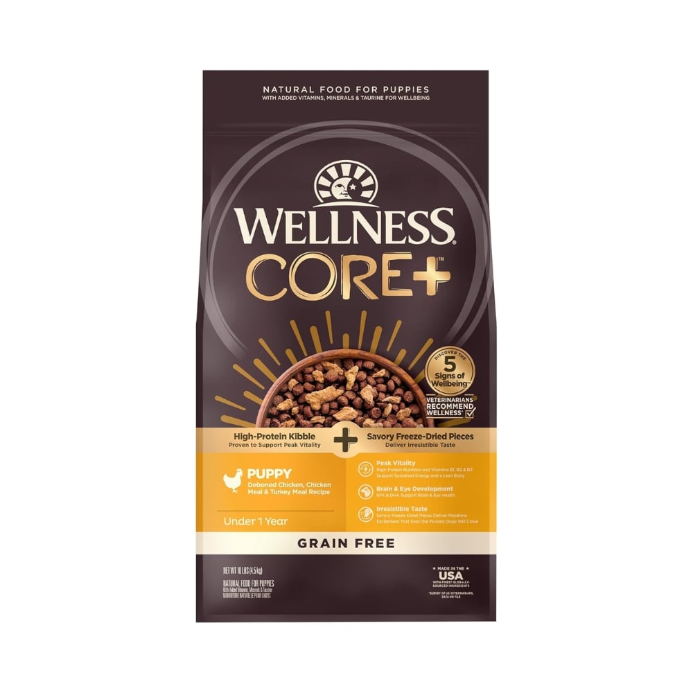 Wellness Core+ (formerly Rawrev) Dog 4.5kg (10lb) Puppy With Freeze Dried Turkey Grain Free Dry Dog Food