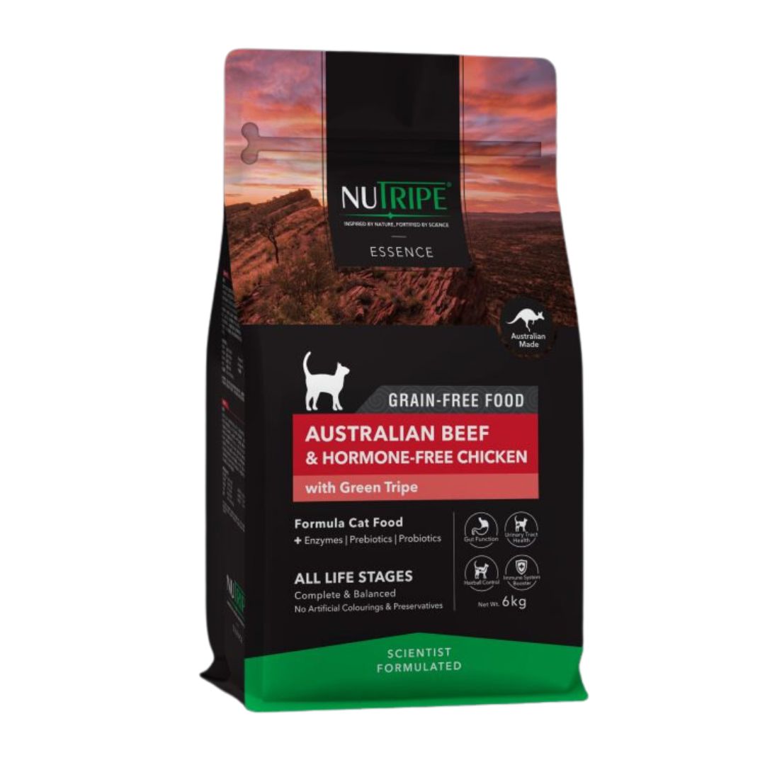 Nutripe Essence Cat 6kg Australian Beef And Hormone-free Chicken With Green Tripe Dry Cat Food