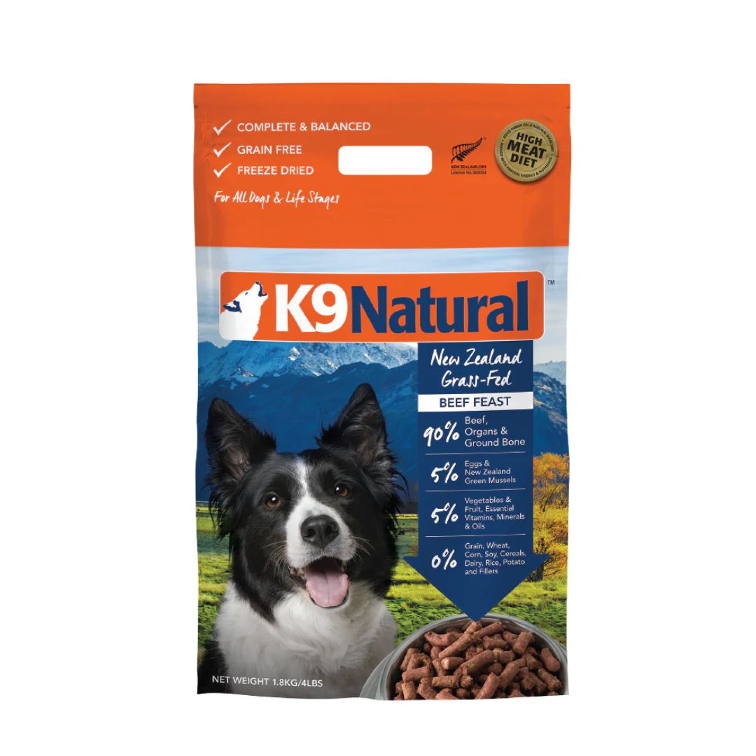 K9 Natural Dog Freeze Dried 1.8kg Beef Feast Dry Dog Food