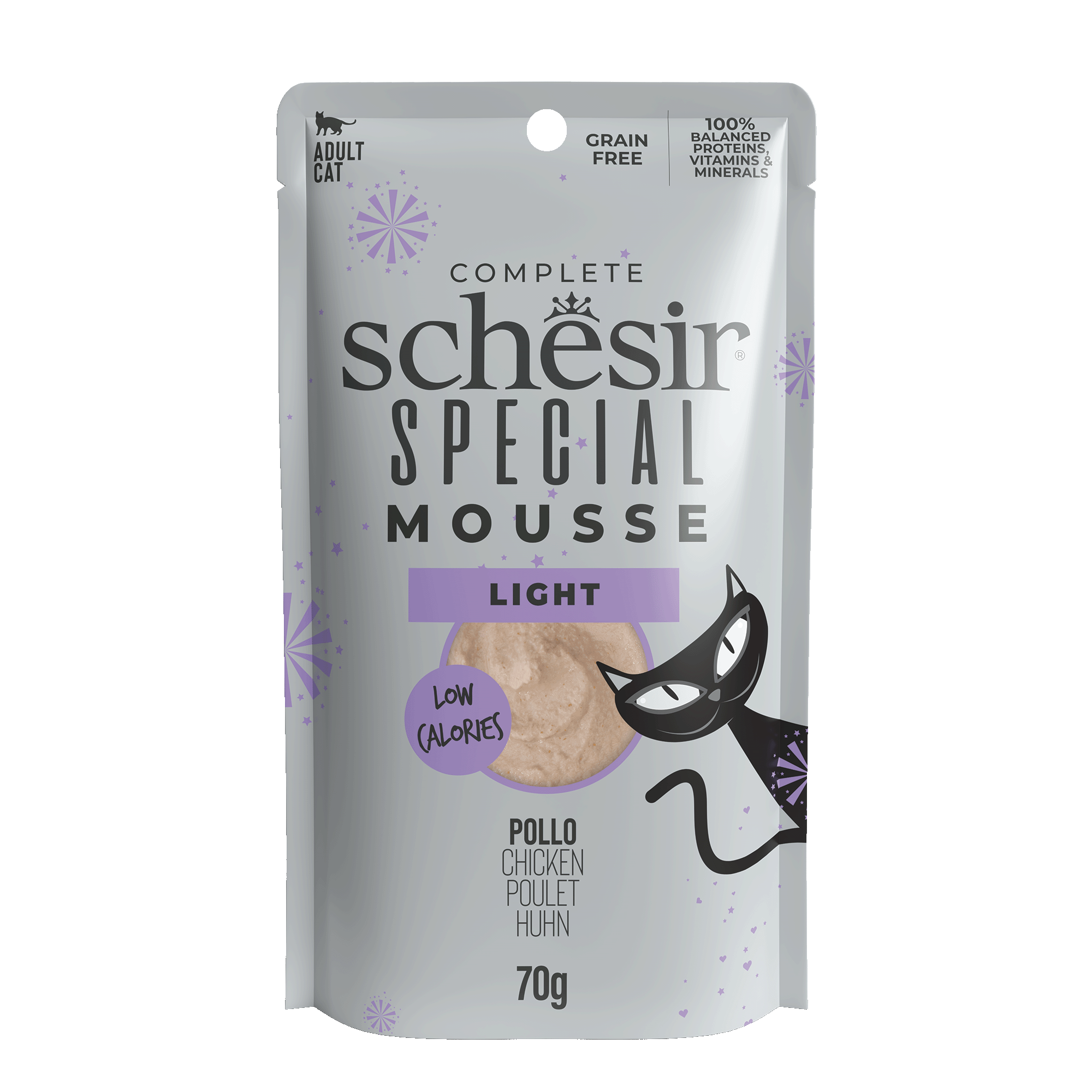 Schesir Cat 70g Special Mousse Light Chicken Pouch Wet Cat Food