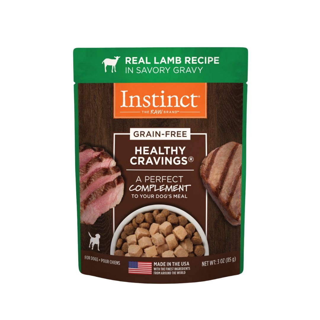 Instinct Dog 3oz Healthy Cravings Grain Free Real Lamb Recipe In Savory Gravy Wet Dog Food Topper