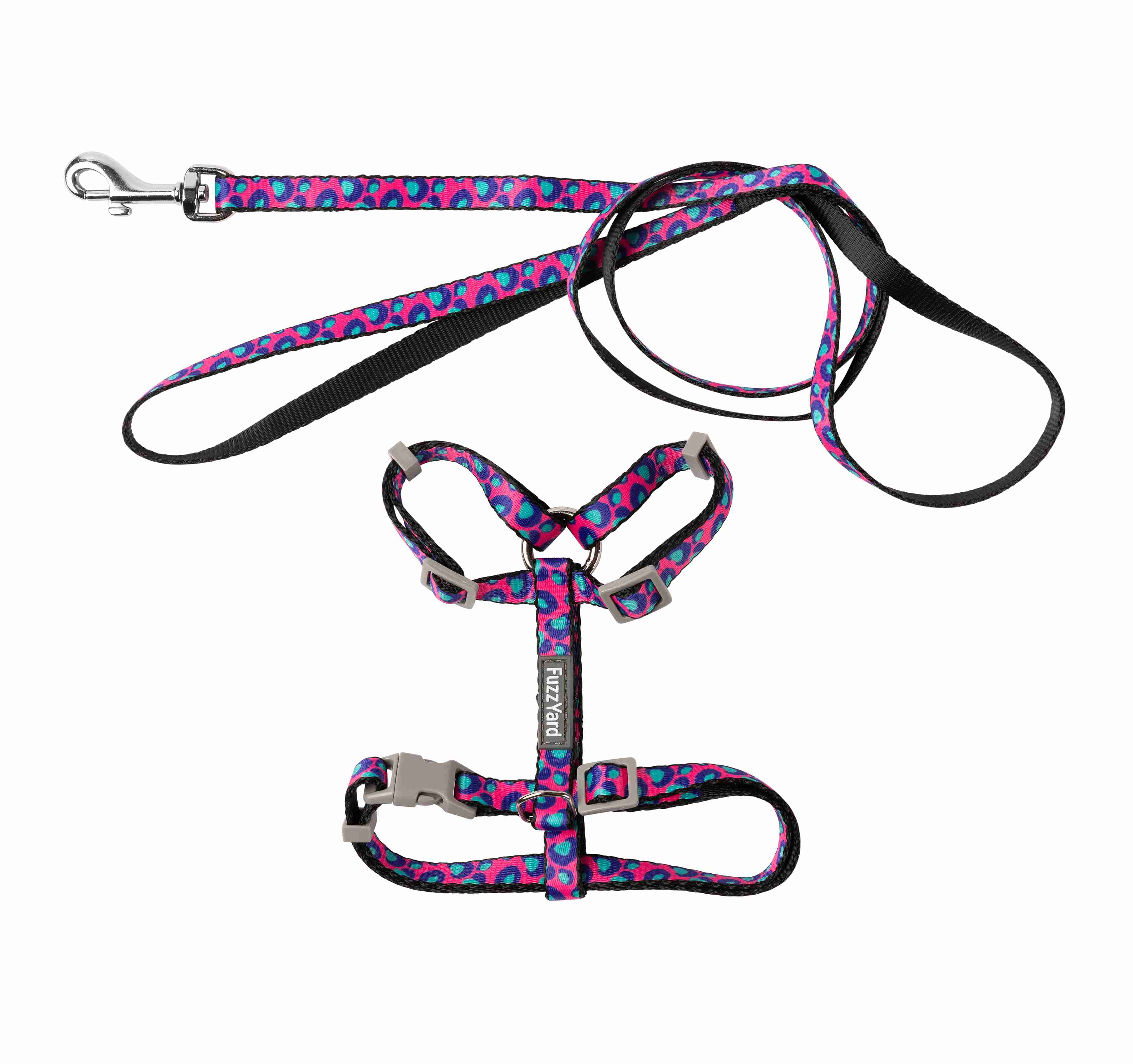 Fuzzyard Cat Walking Set - Wild One (bubblegum)