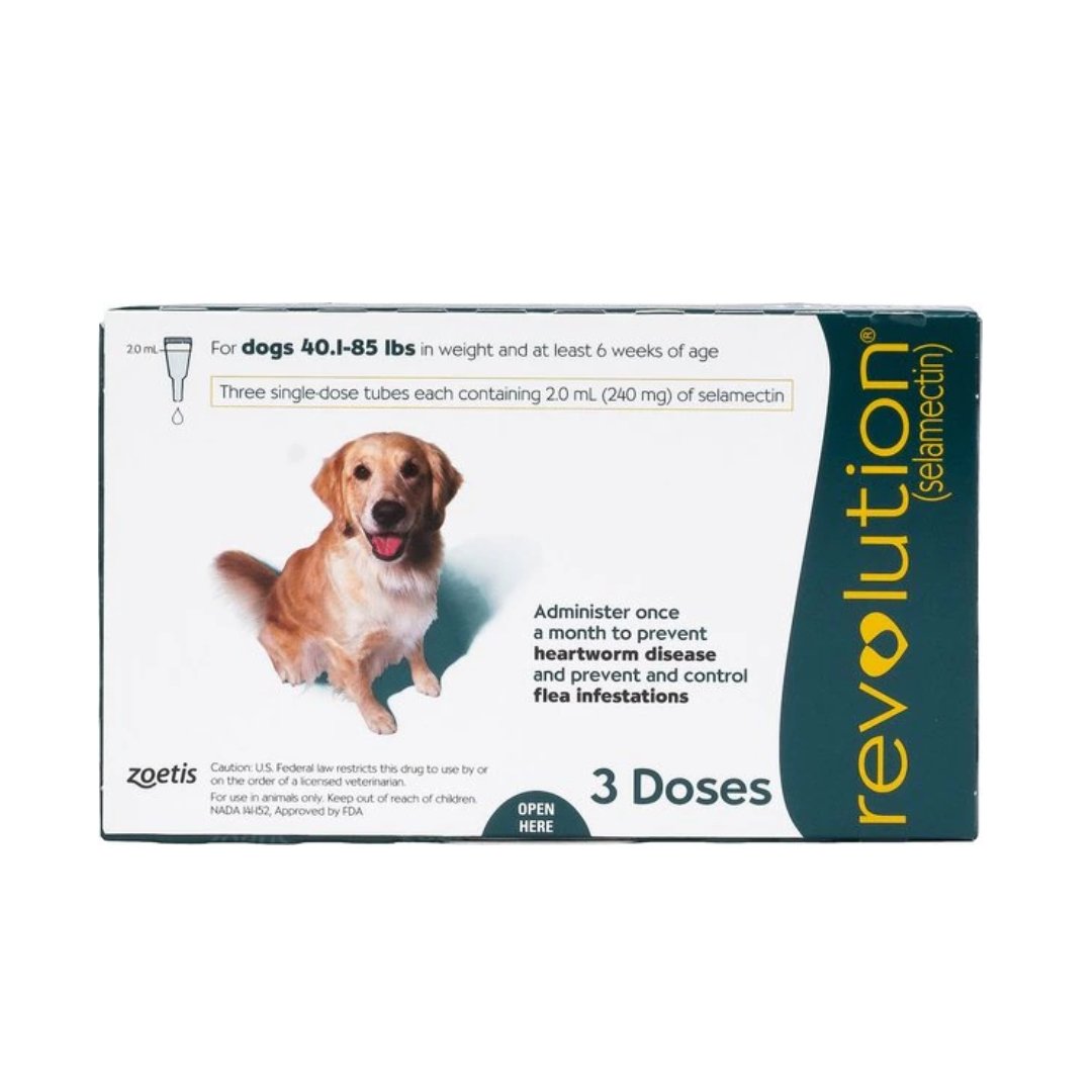 Revolution Selamactic Topical Solution For 20-40kg Dog 3 Single Dose Tubes