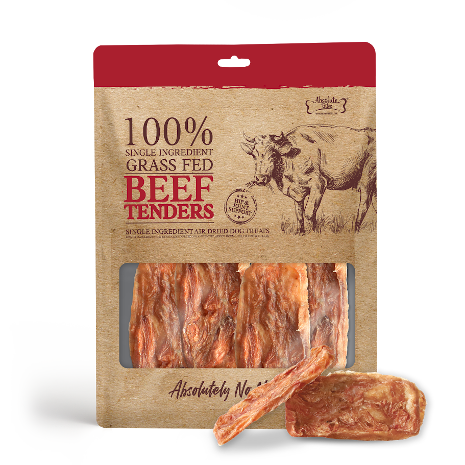 (exp: 26 Nov 2026) Absolute Bites Air Dried 80g Beef Tenders Dog Treat