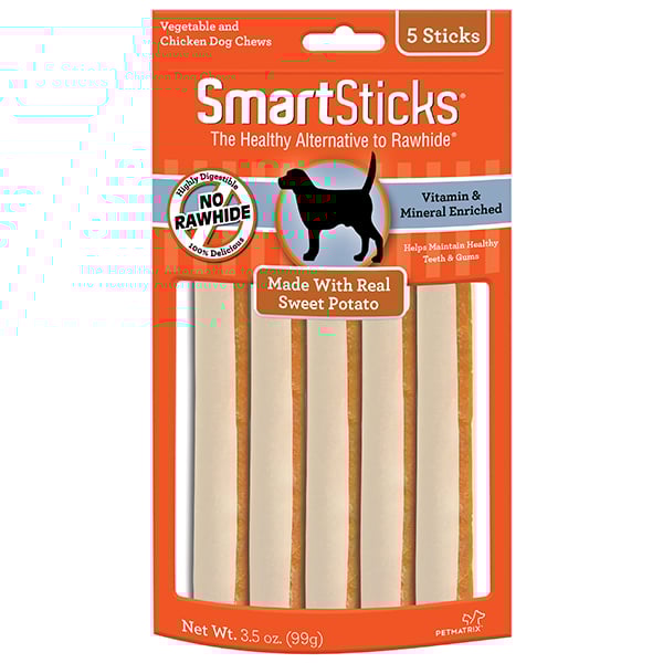 Smartbones Dog 5pcs Smartsticks Sweet Potato Dog Treat