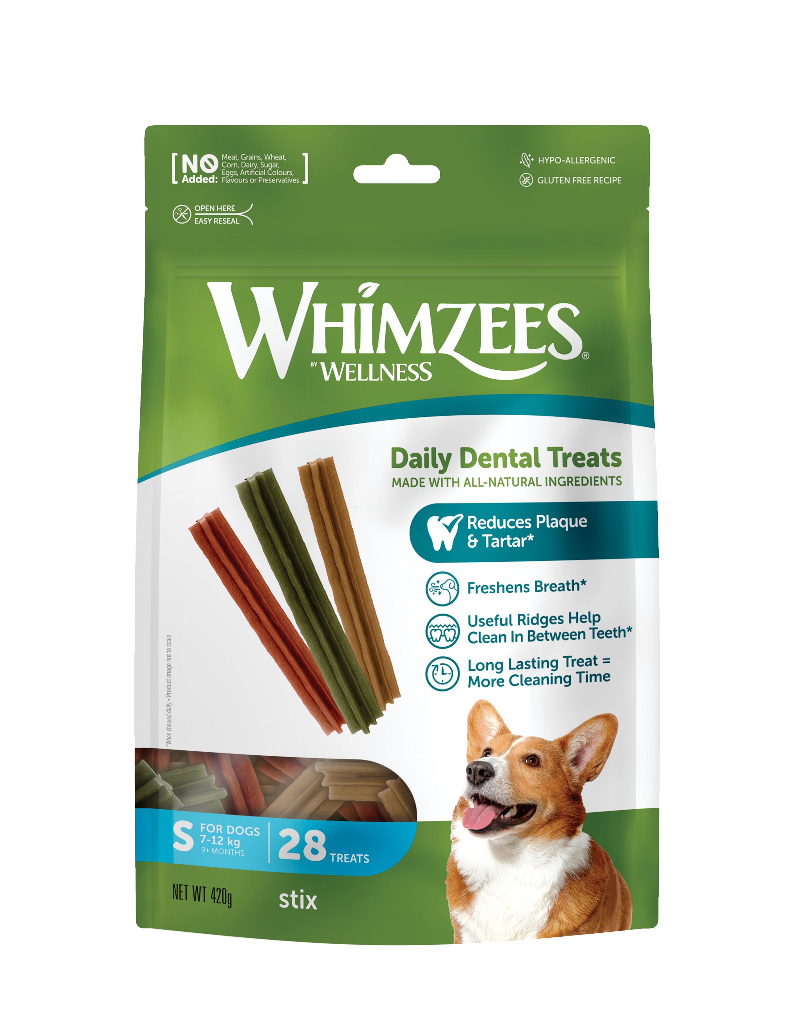 Whimzees Dog Stix 24+4 Pcs (small) Value Bag Dental Chews For Dogs