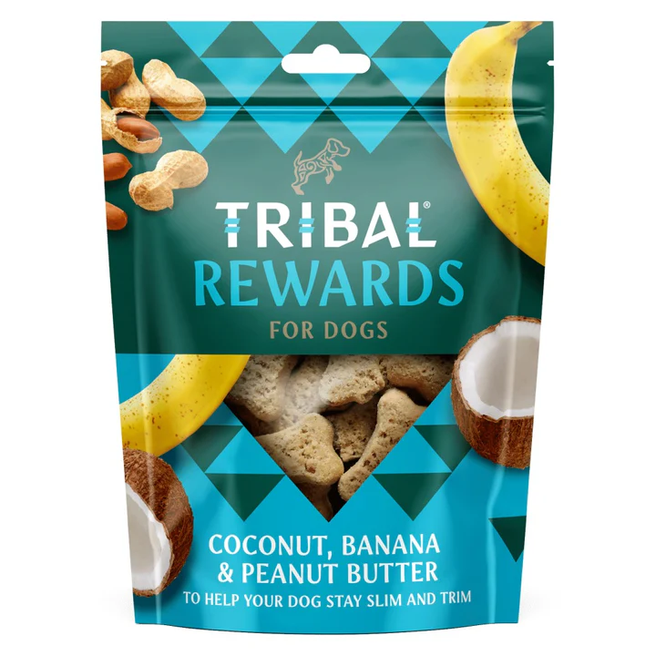 Tribal Rewards Coconut, Banana & Peanut Butter 125g Dog Treats