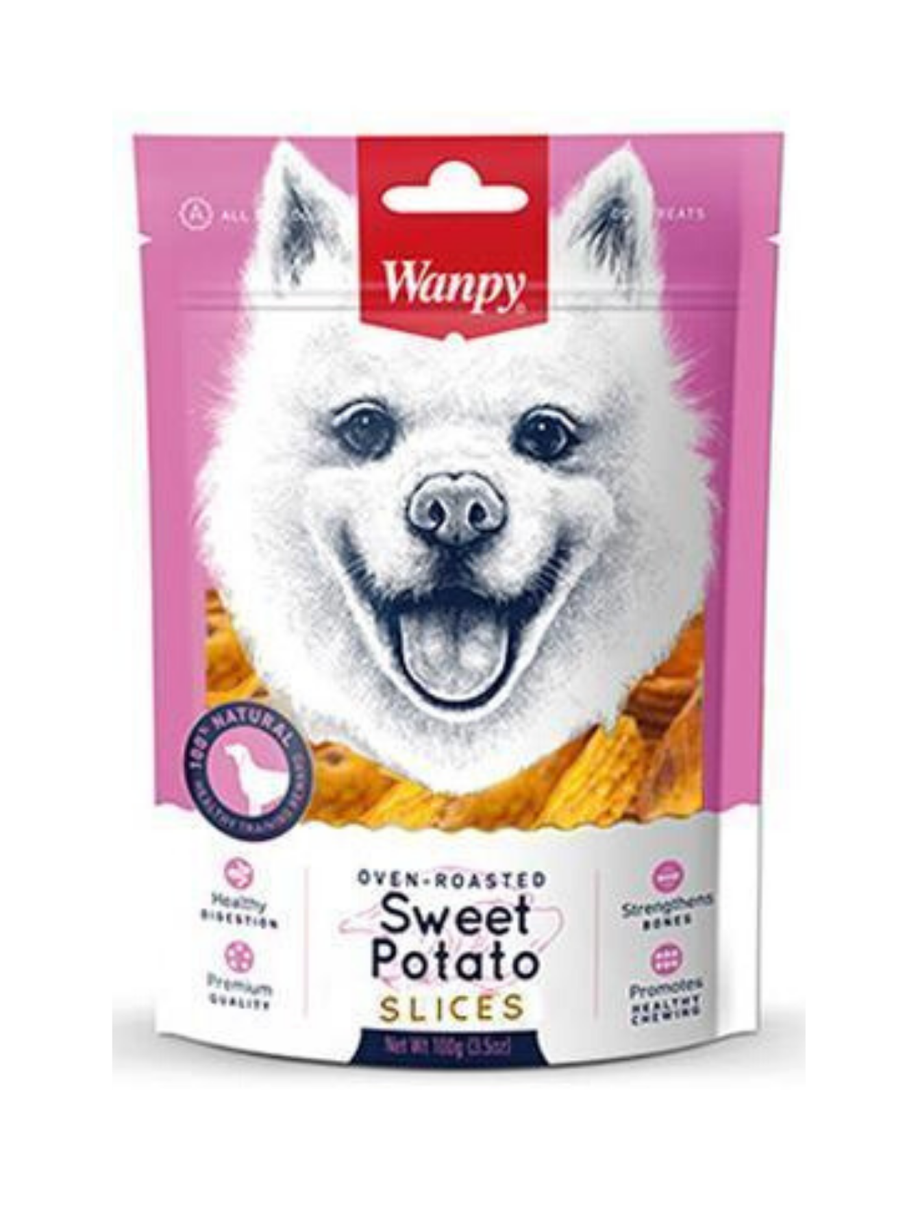 Wanpy Oven-roasted Sweet Potato Slices Dog Treats 100g