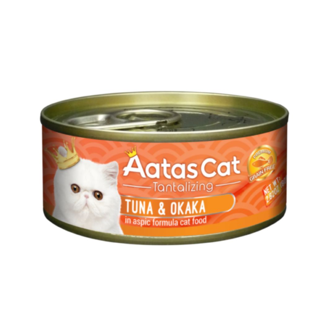 Aatas Cat 80g Tantalizing Tuna & Okaka In Aspic Cat Wet Canned Food