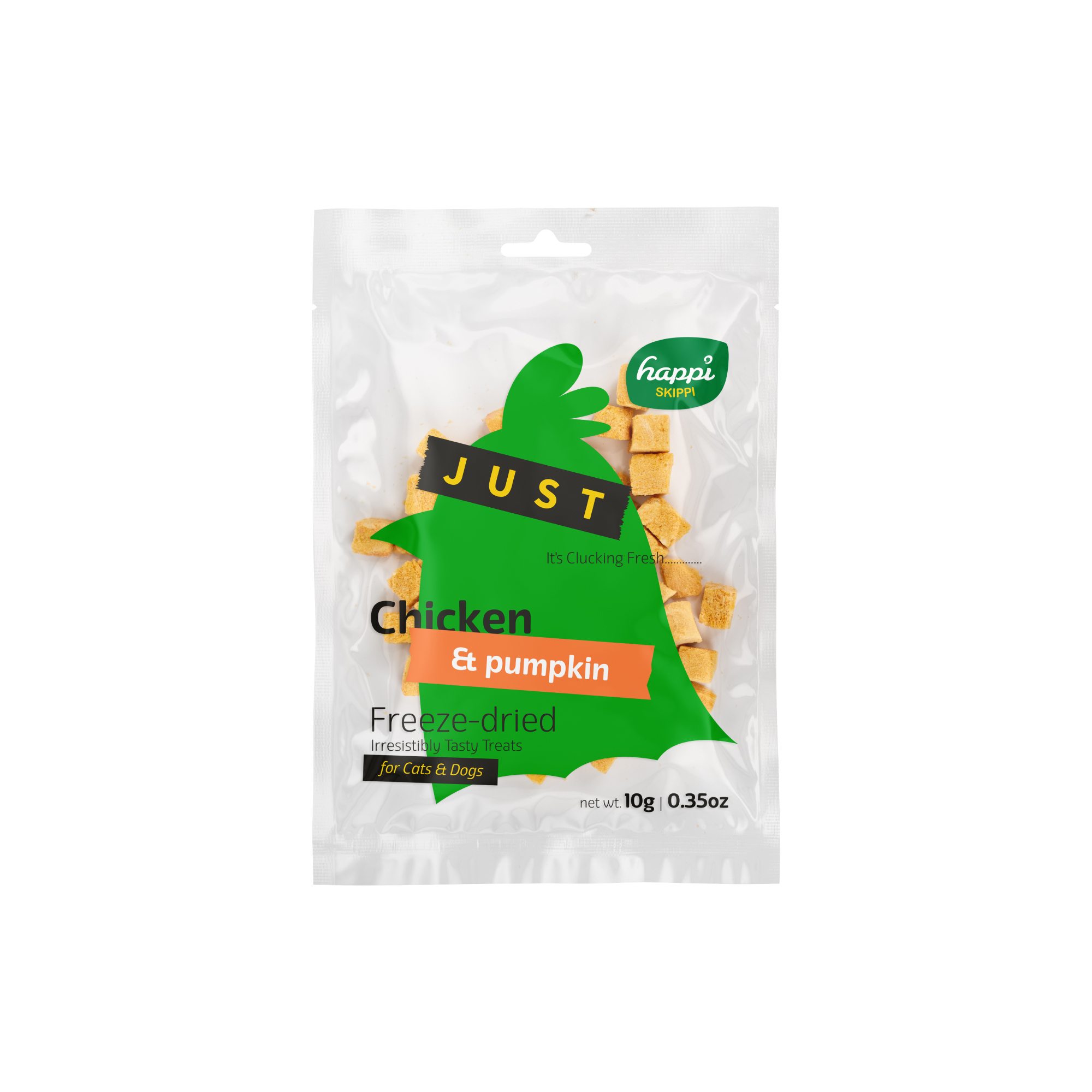 Happi Skippi 10g Just Freeze-dried Treat Chicken & Pumpkin For Cats And Dogs