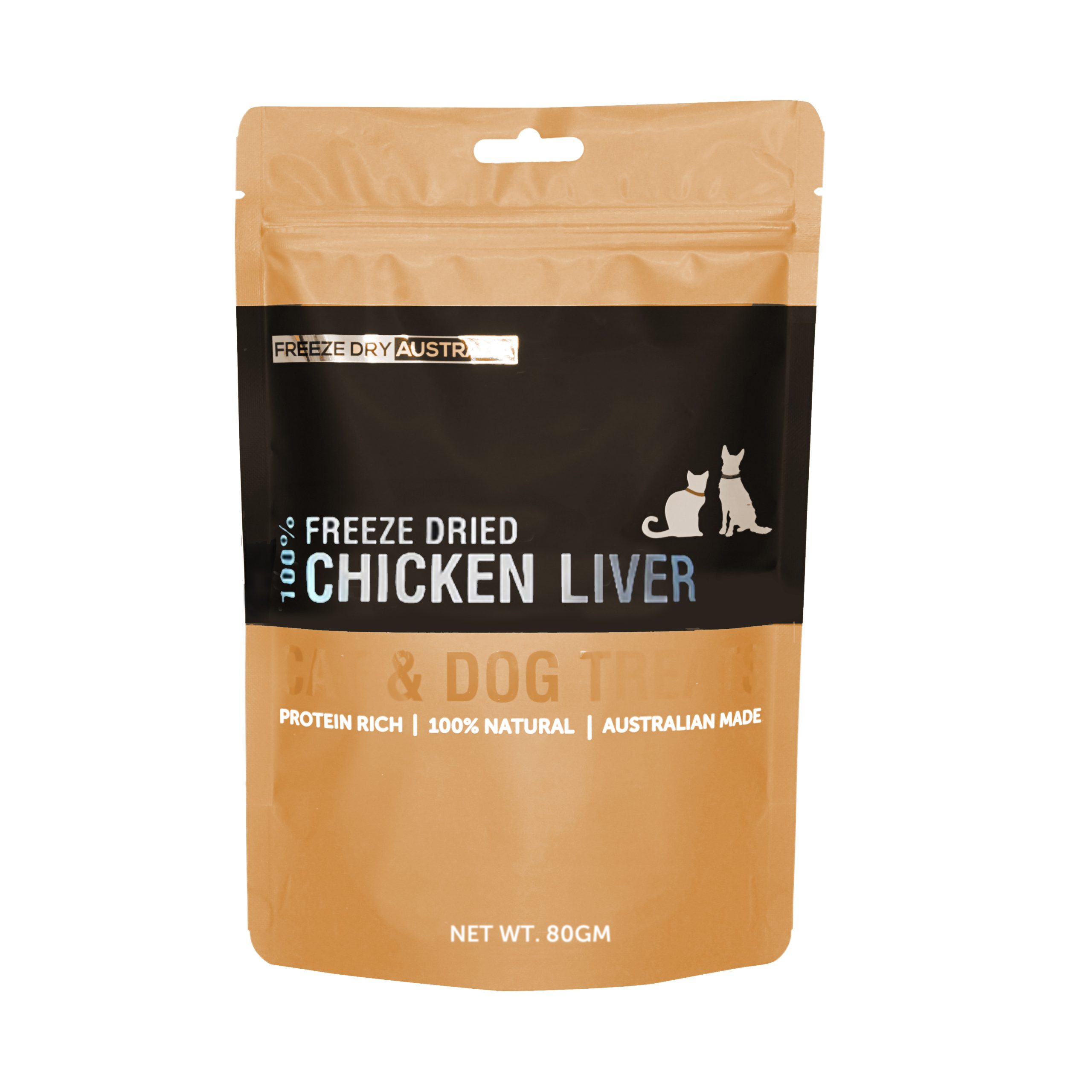 Freeze Dry Australia 80g Chicken Liver Freeze Dried Dog & Cat Treats
