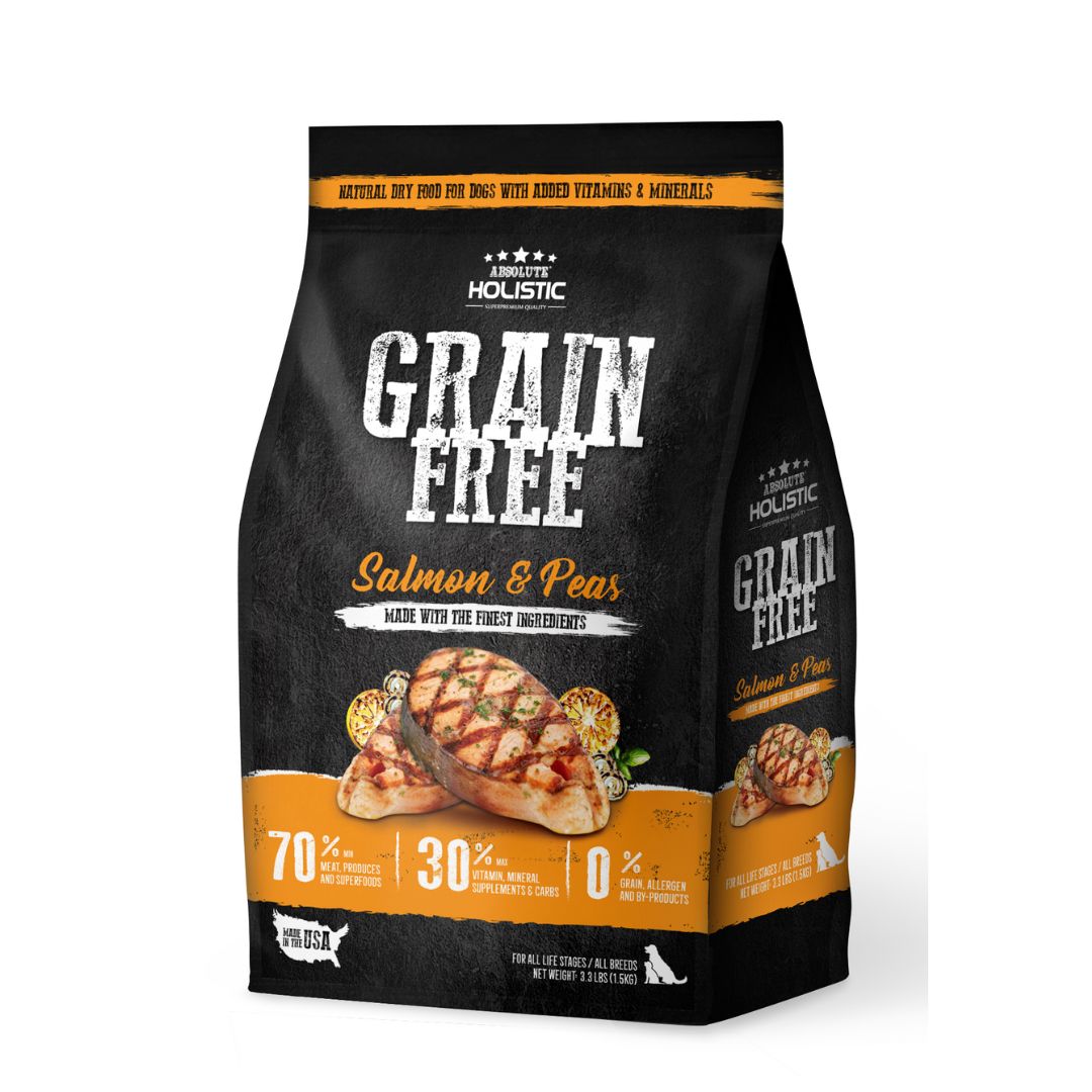 Absolute Holistic Dog 1.5kg Grain Free Salmon & Peas Dry Dog Food