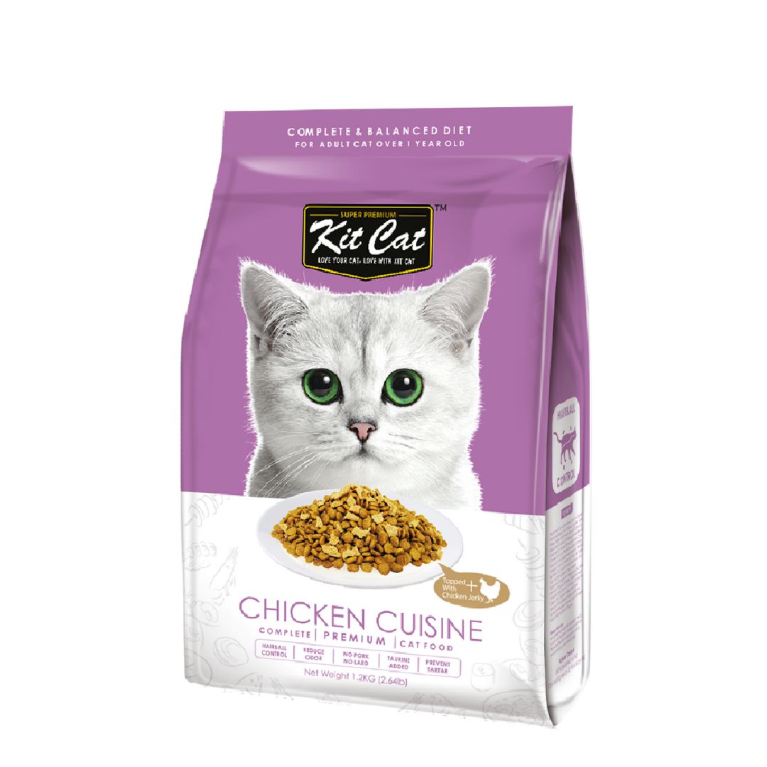 Kit Cat 1.2kg Premium Chicken Cuisine Dry Cat Food